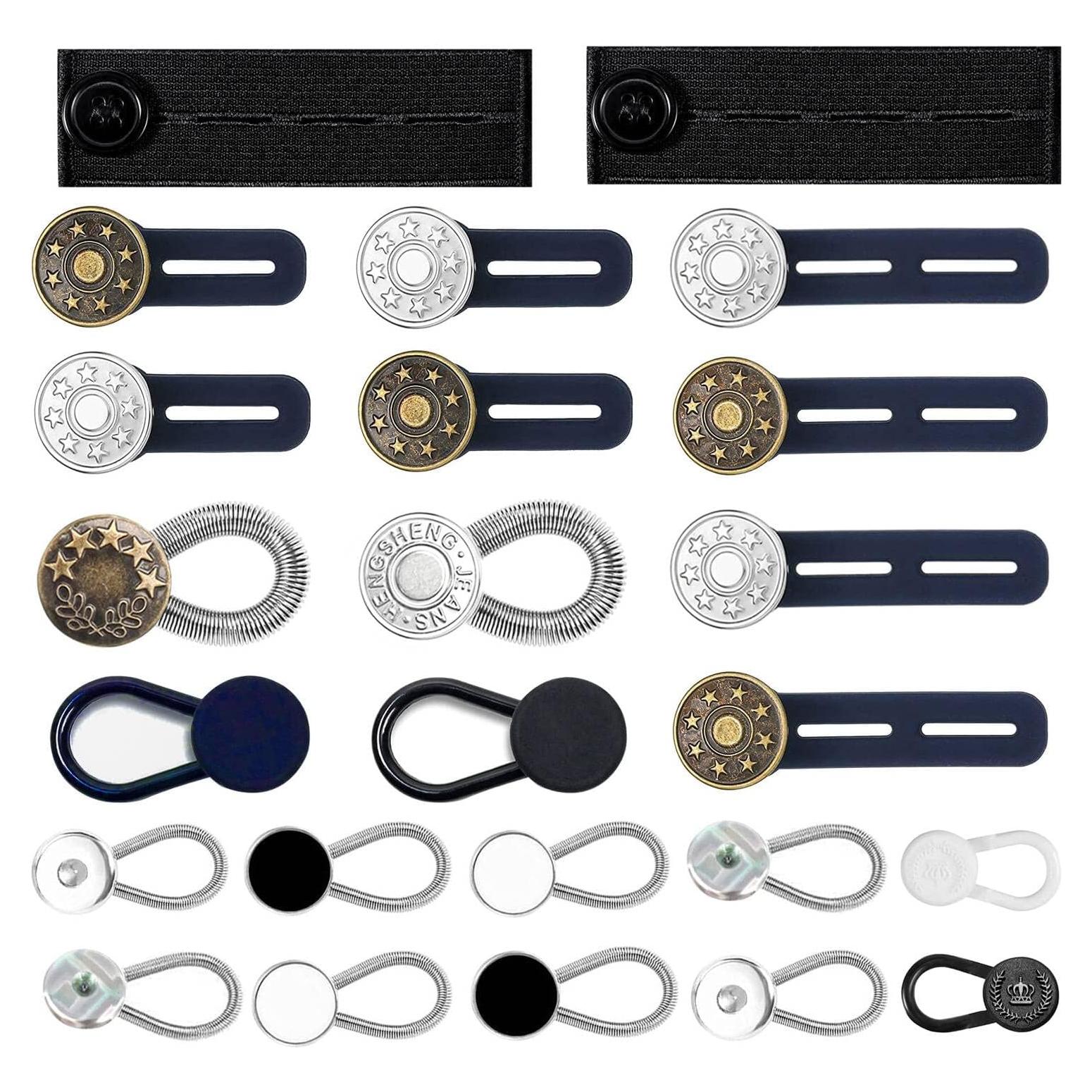 Juego de 24 Botones Extensores Ajustables TBUZ - Sin Coser