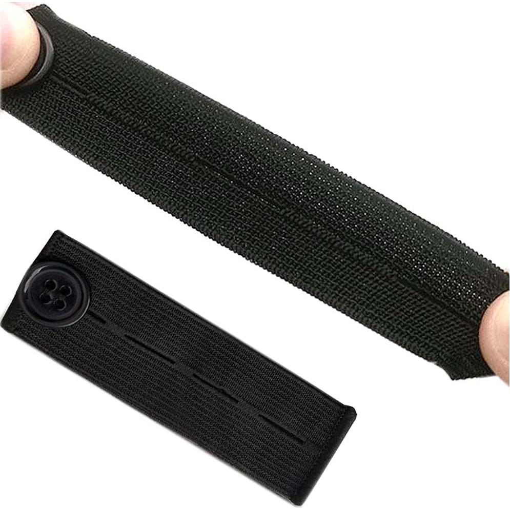 Extensor de Botón Elástico Ajustable BlingKingdom 5 Pcs - Negro