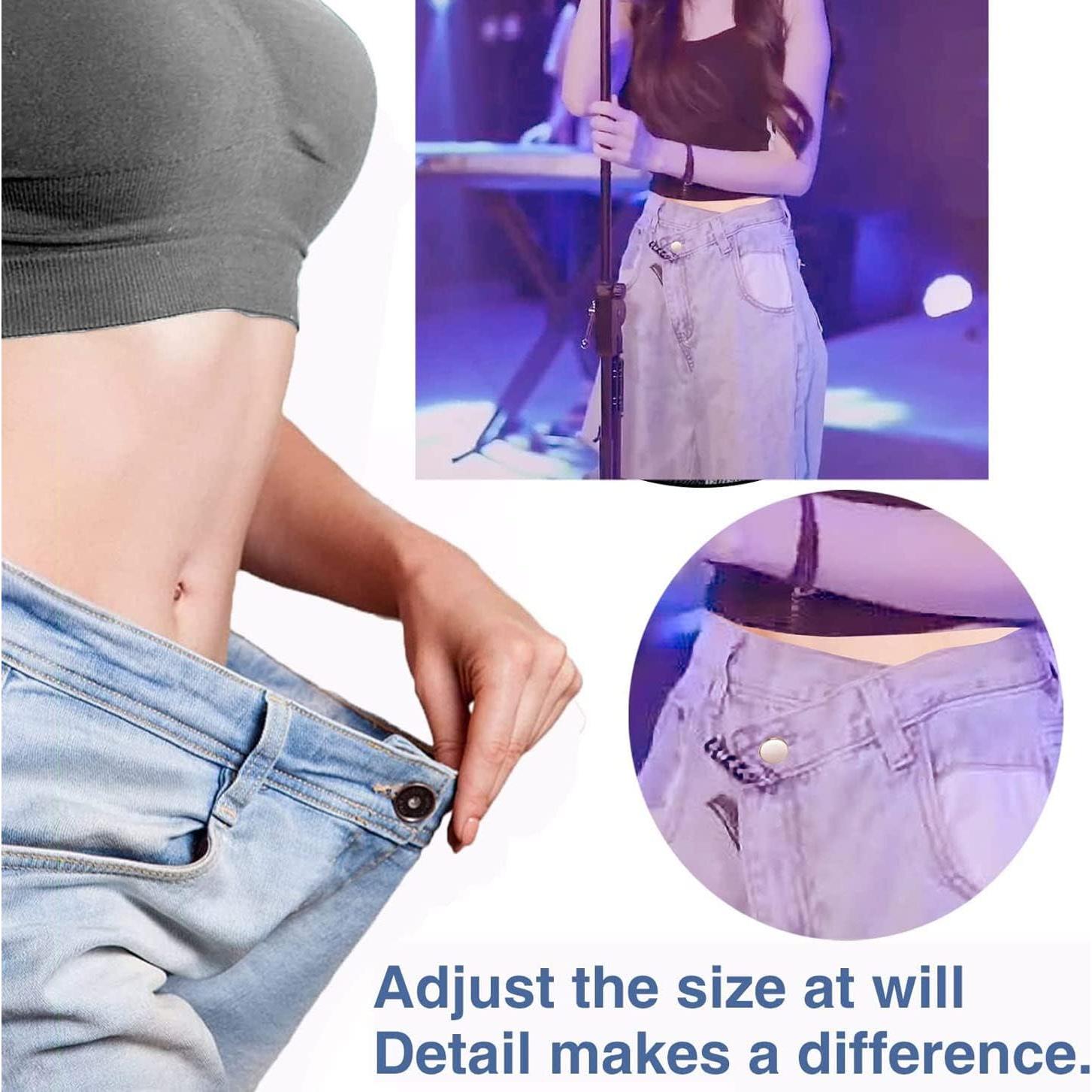 8 Botones de Pantalón Metálicos Ajustables Zenglu 17 mm