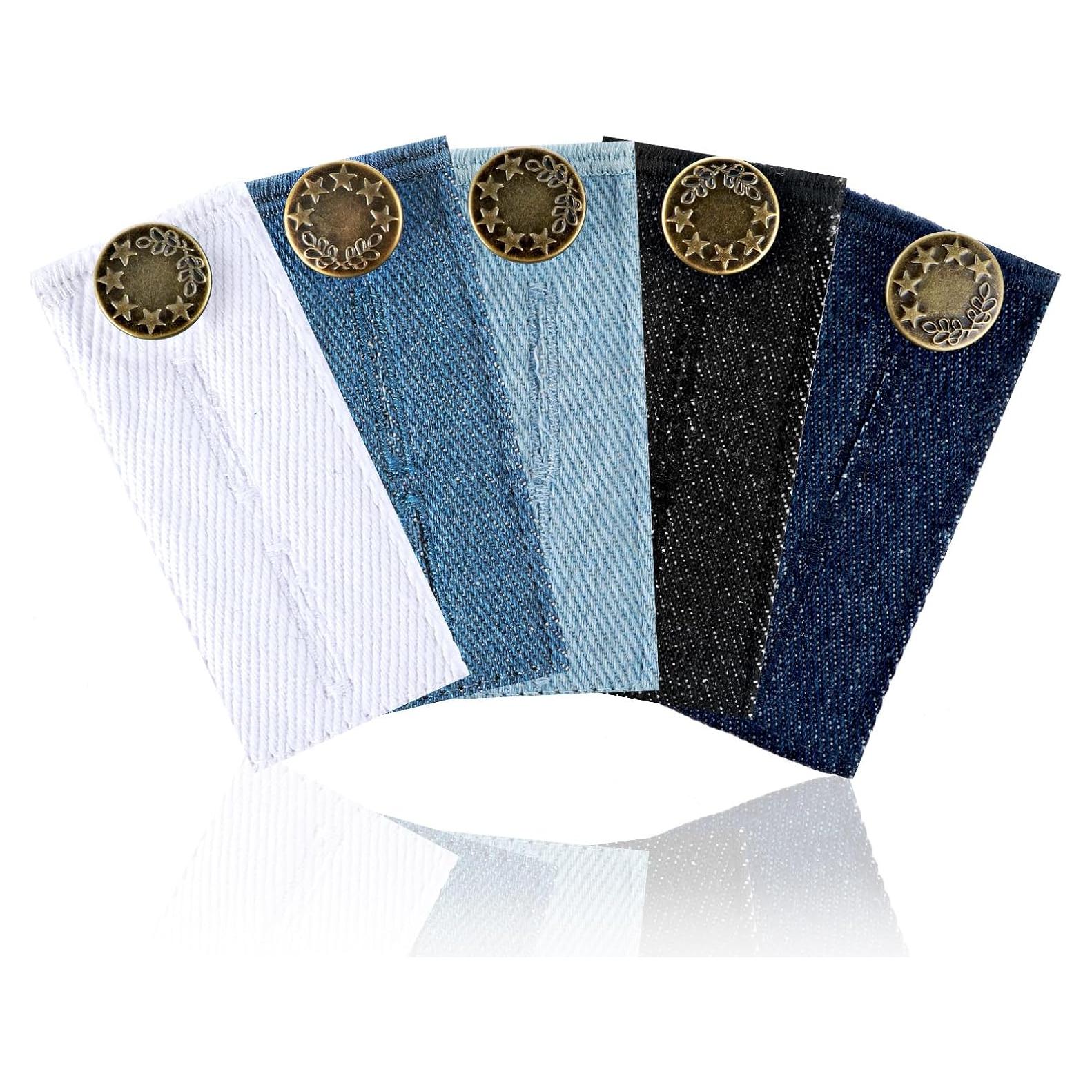 5 PCS Extensores de Cintura Ajustables Larrel para Jeans