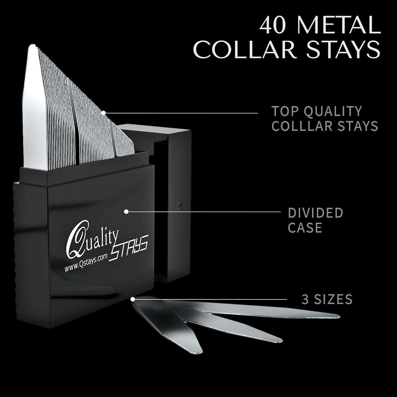 Juego de 40 Perchas de Cuello de Acero Inoxidable para Hombres - 3 Tamaños