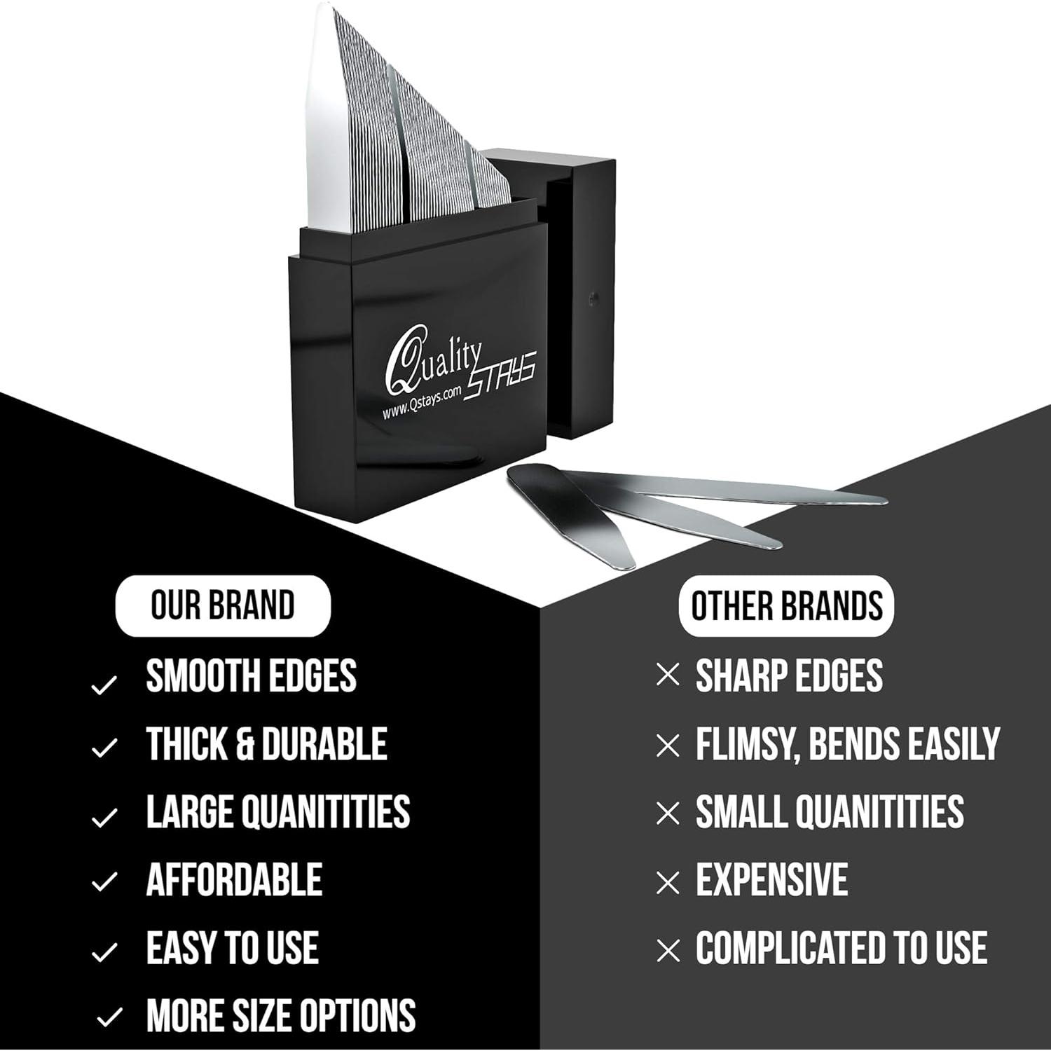 Juego de 40 Perchas de Cuello de Acero Inoxidable para Hombres - 3 Tamaños