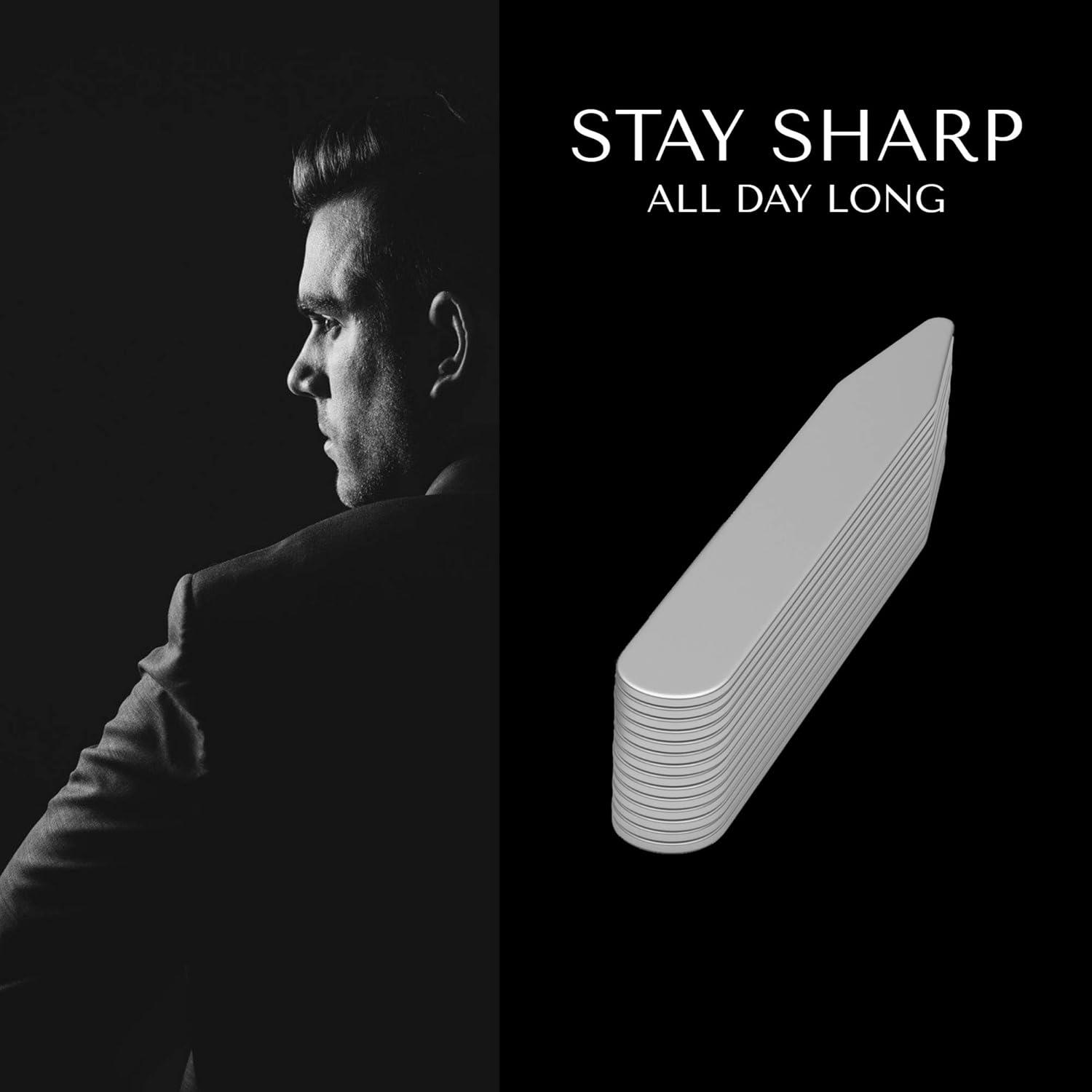 Juego de 40 Perchas de Cuello de Acero Inoxidable para Hombres - 3 Tamaños