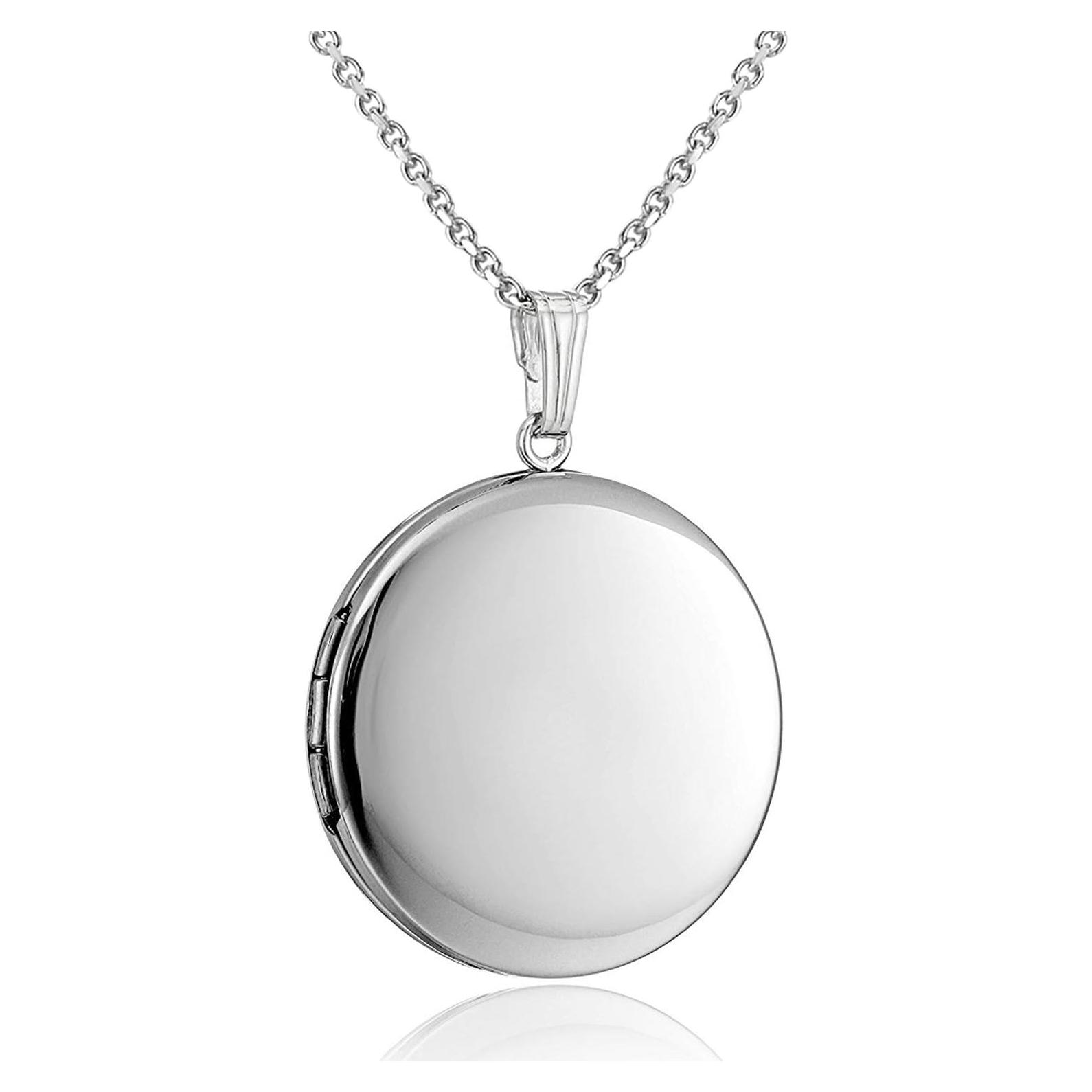 Collar medallón redondo YOUFENG acero inoxidable 49cm