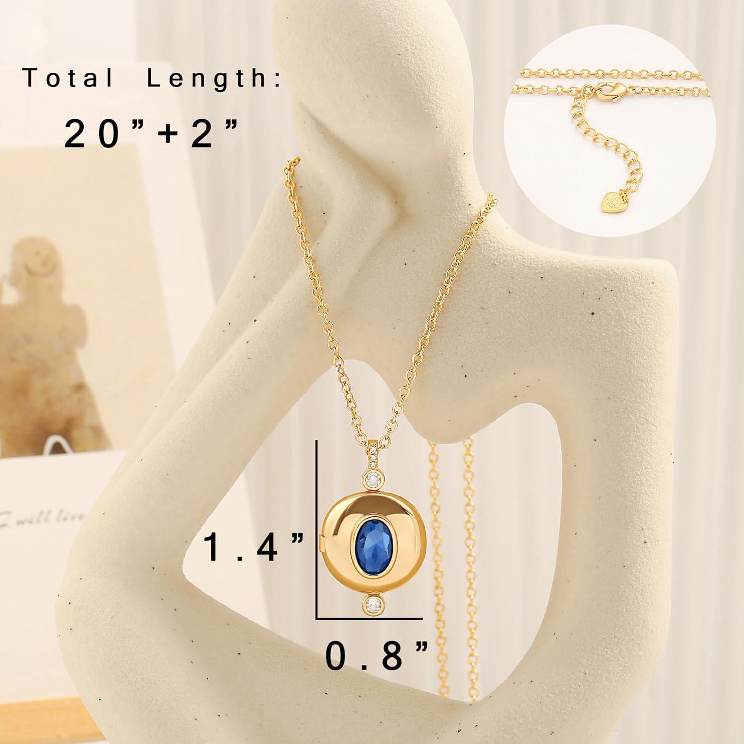 Collar Medallón de Corazón Aobei Pearl Oro 18K con Cadena 50cm