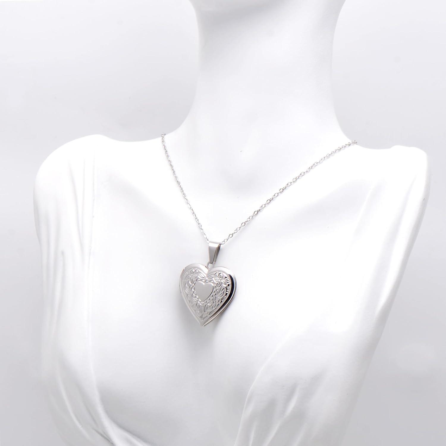Collar Colgante Corazón Acero Inoxidable Paialco 43cm