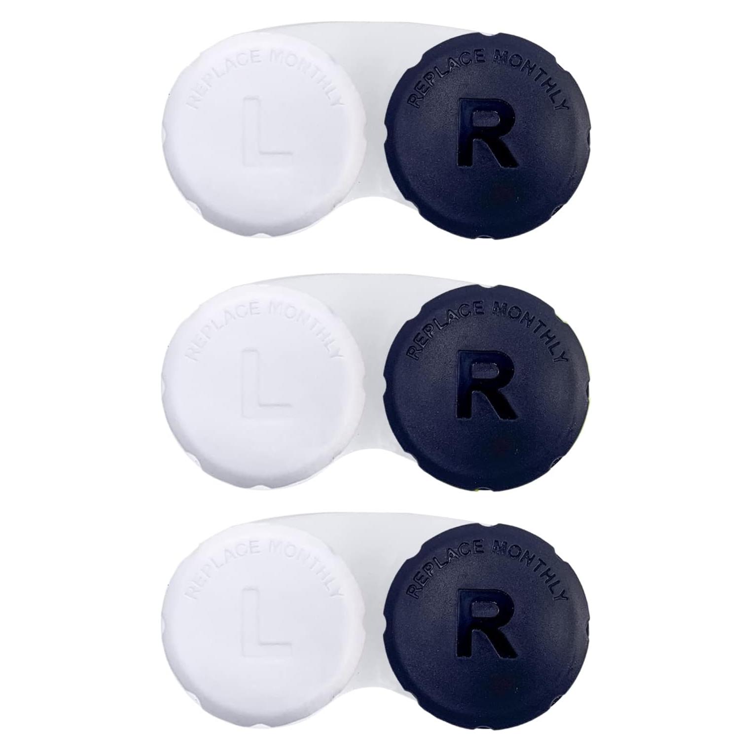 Estuche para Lentes de Contacto RHUI Negro - Paquete de 3