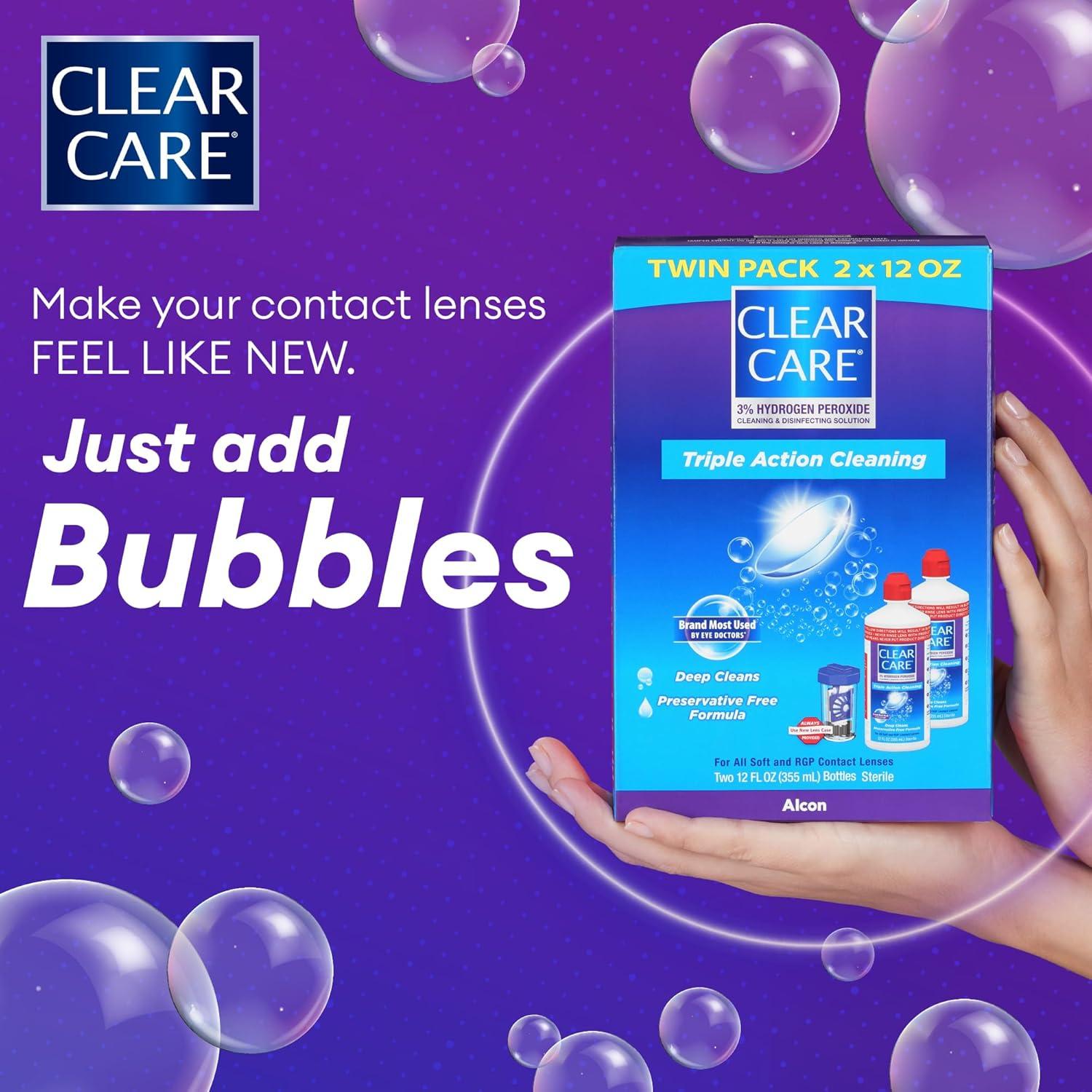 Solución Limpiadora y Desinfectante Clear Care 354 ml Doble