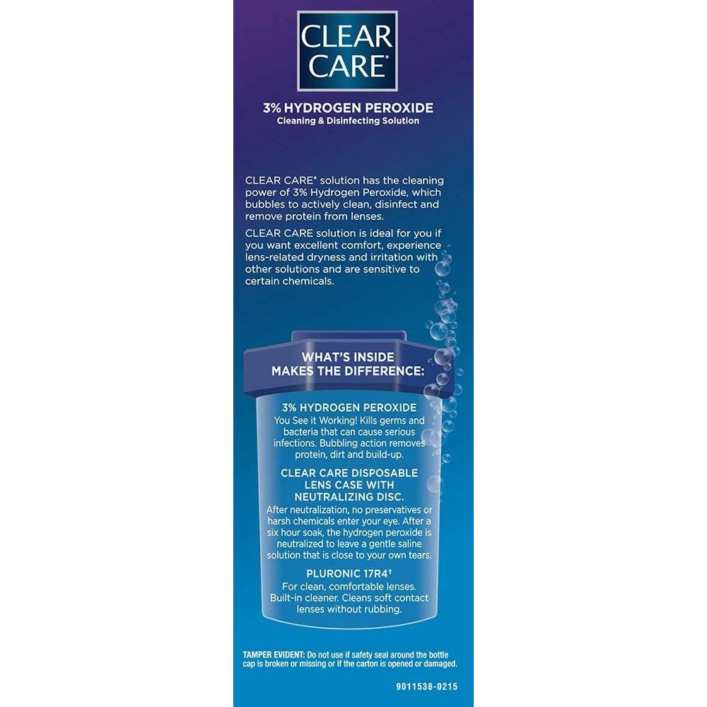 Solución Limpiadora y Desinfectante Clear Care 354 ml Doble