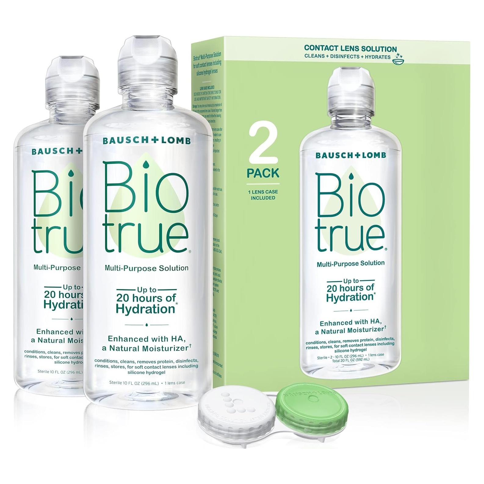 Solución Multiusos Biotrue Bausch + Lomb 295 ml x 2 Estuche