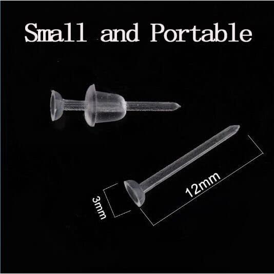 Pendientes de plástico DSOMHZ 100 pares con respaldos de goma