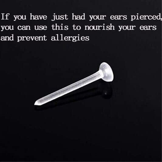 Pendientes de plástico DSOMHZ 100 pares con respaldos de goma