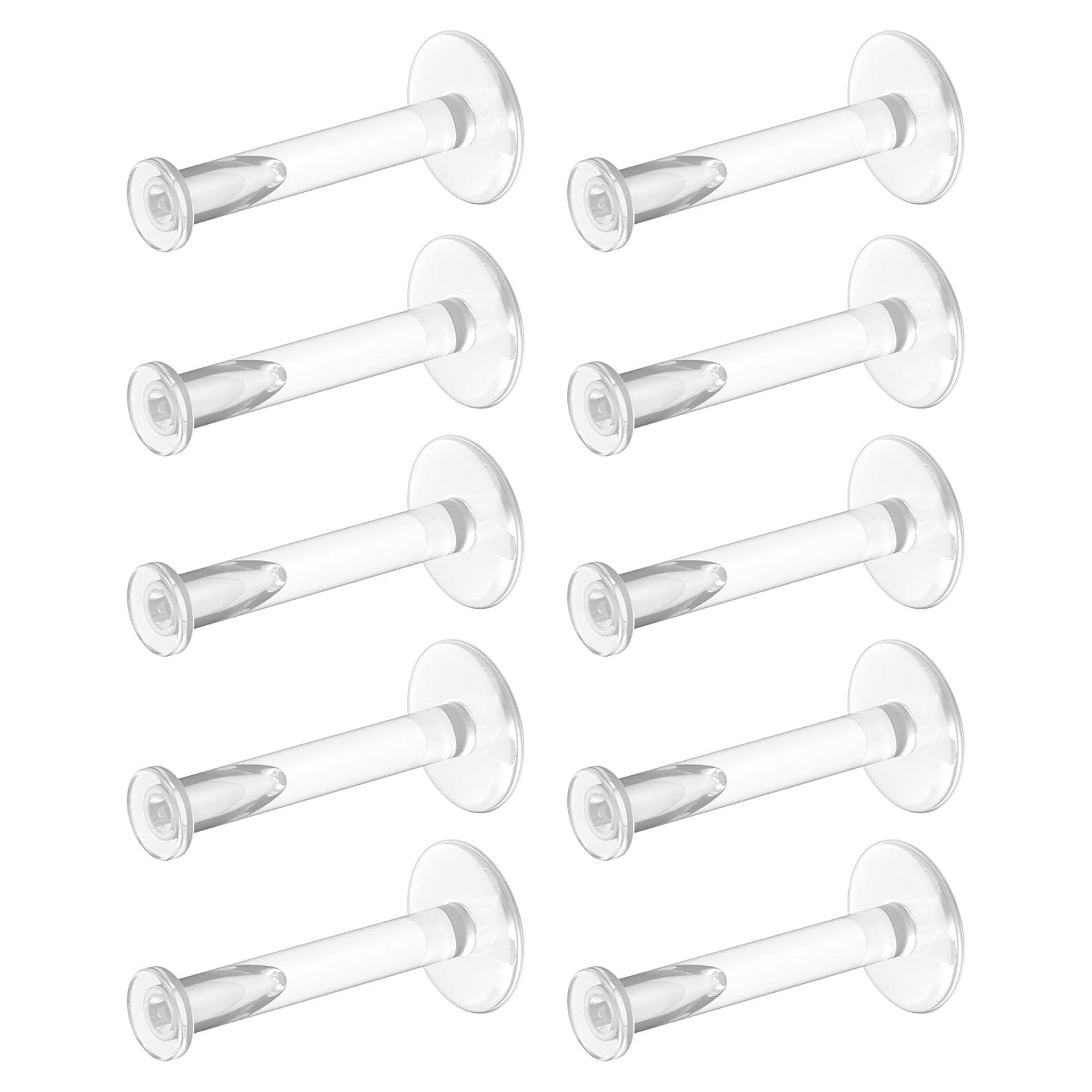 Pendientes Bioflex Transparentes 16g Set 10 Piezas 6-12mm