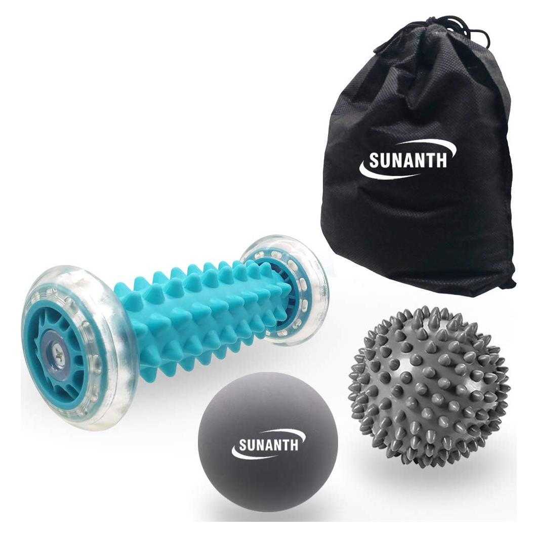 Set de Masaje para Pies SUNANTH - Rodillo y Pelotas Alivio Dolor