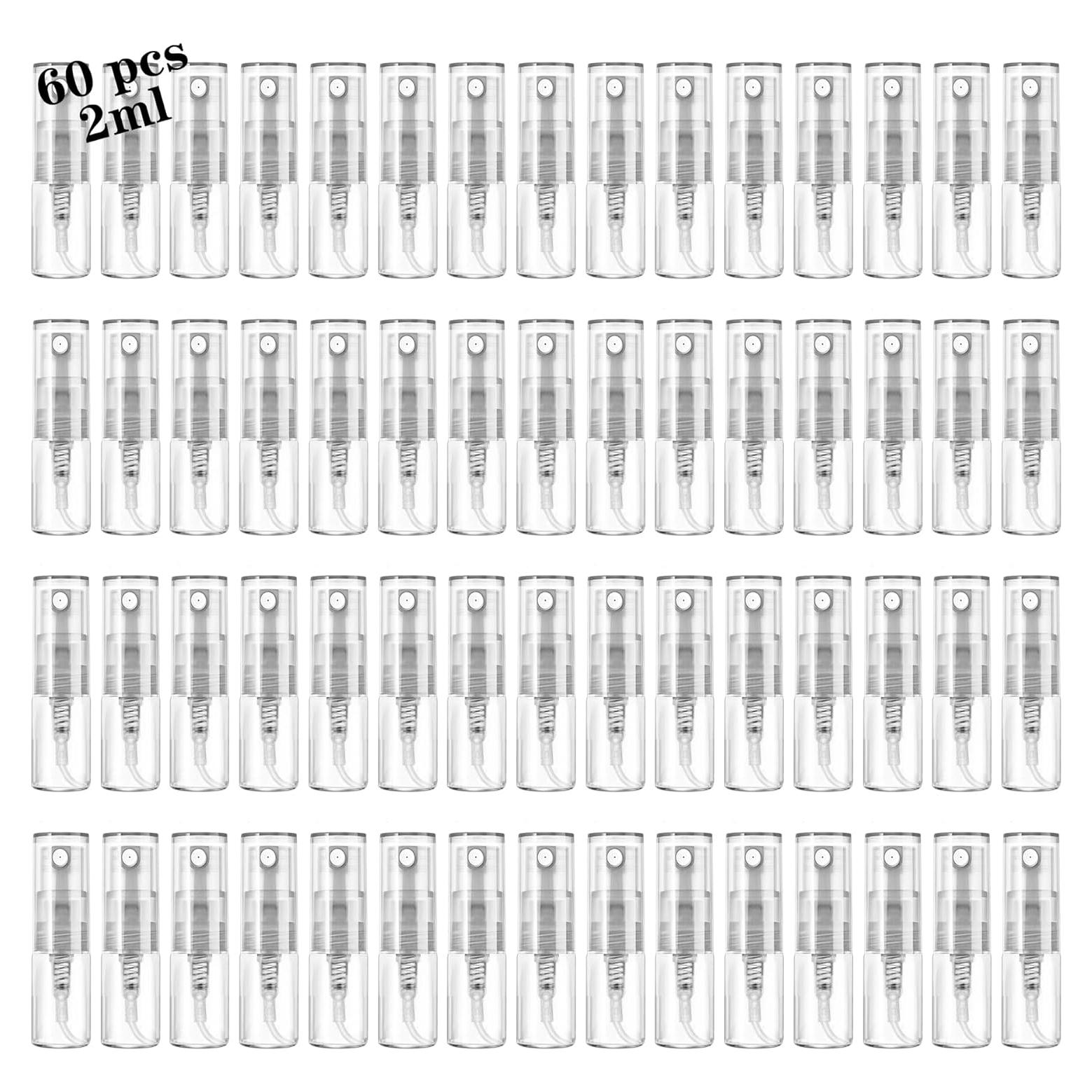 Botellas de Spray Mini 60 Pcs 2ml Vidrio Recargable Csdtylh