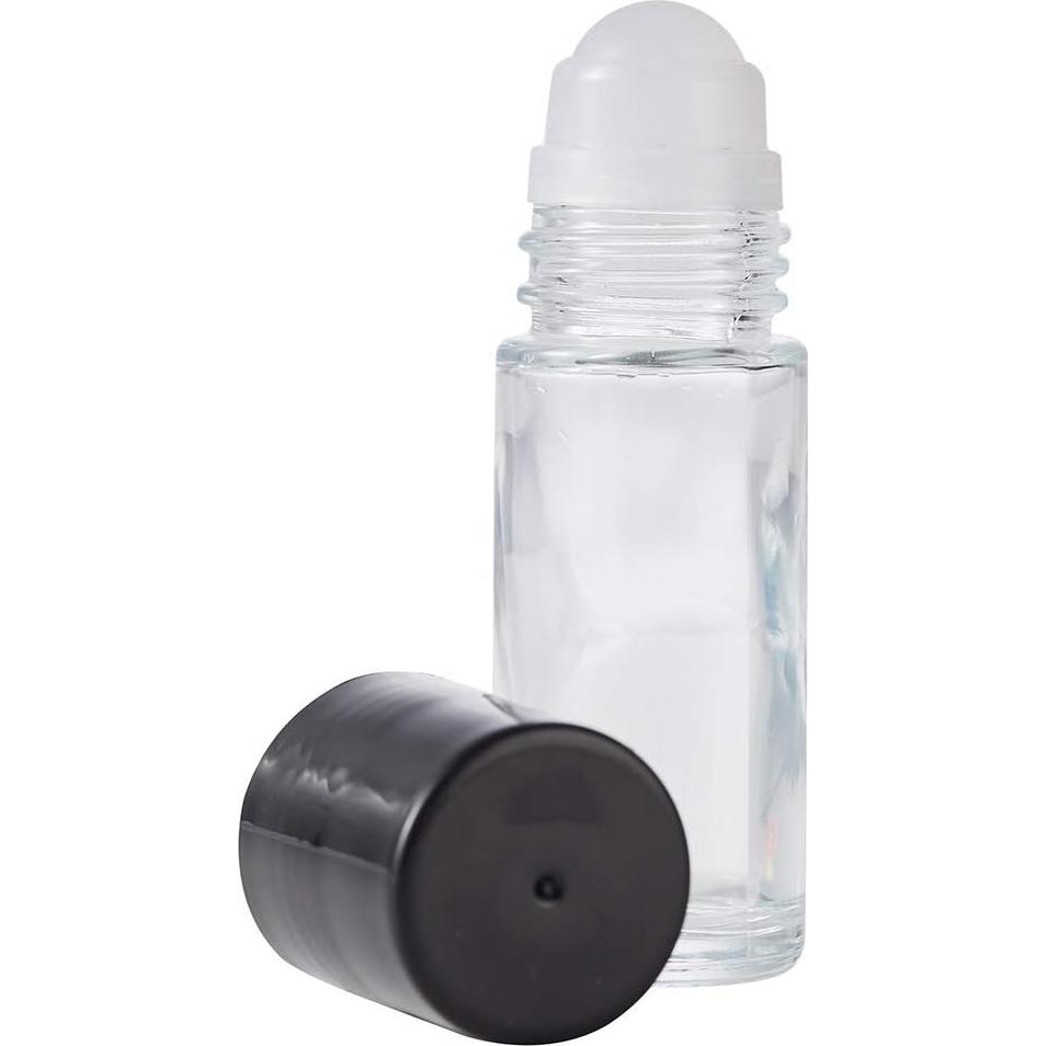 4 Botellas de Vidrio 30ml con Rodillo Glasstore para Aceites