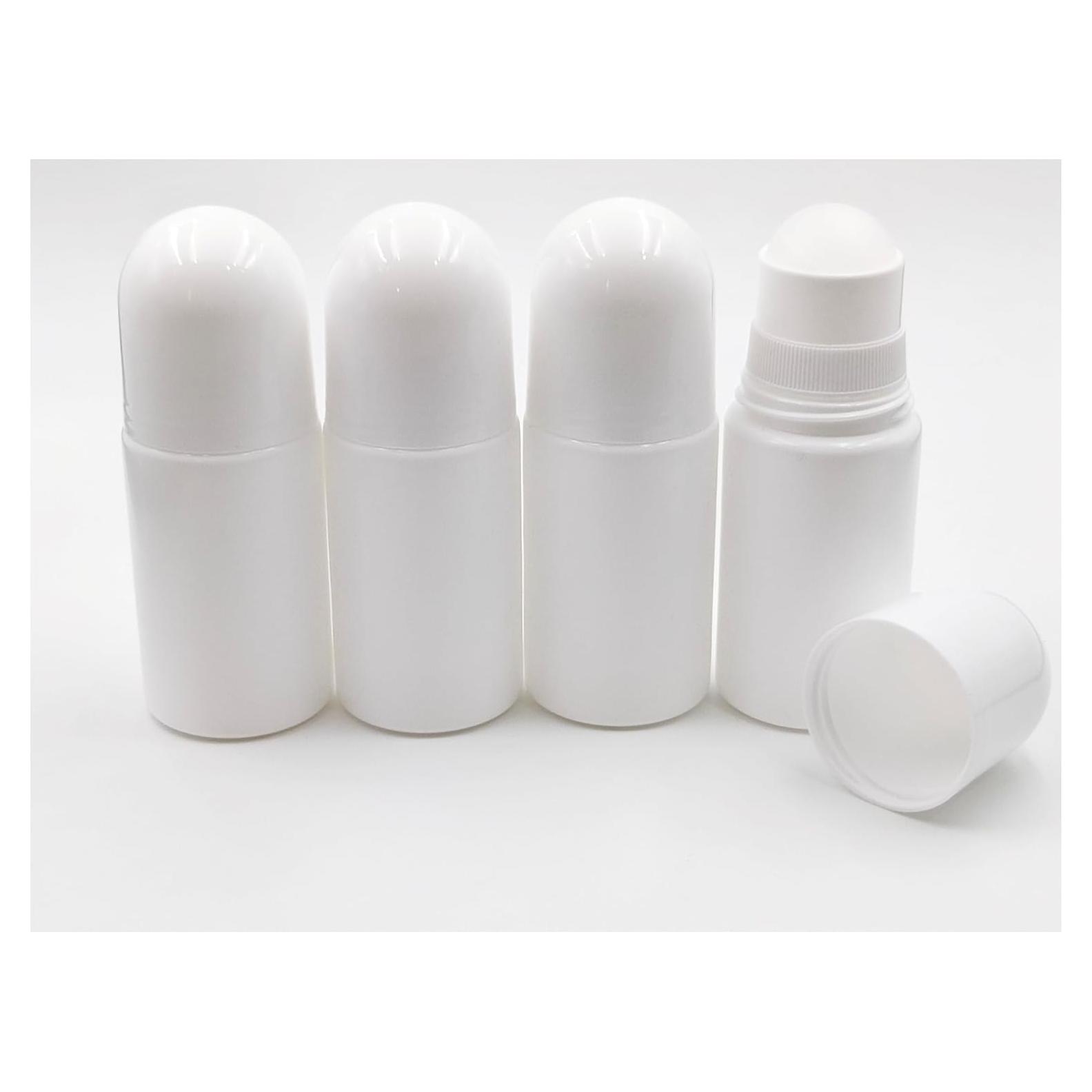 4 Botellas Roll-on Reutilizables 50mL YYNGJCK Blancas