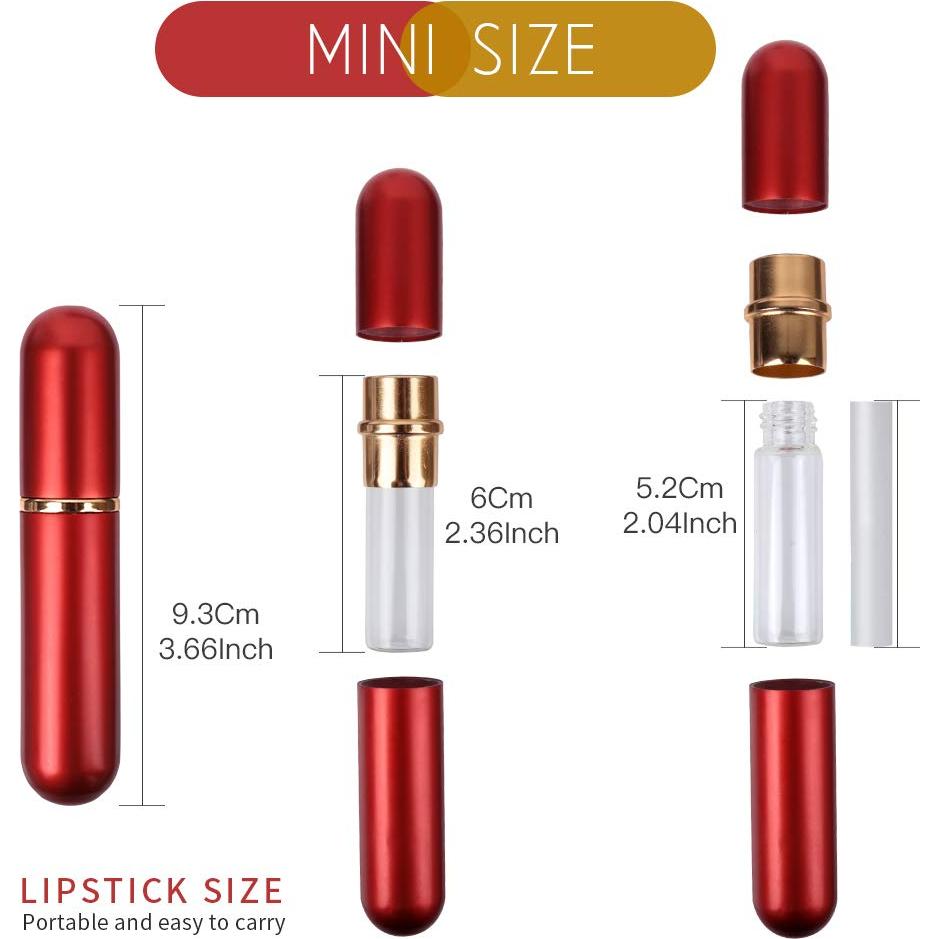 Inhalador Personal Reutilizable YGDZ 5pcs Aluminio y Vidrio