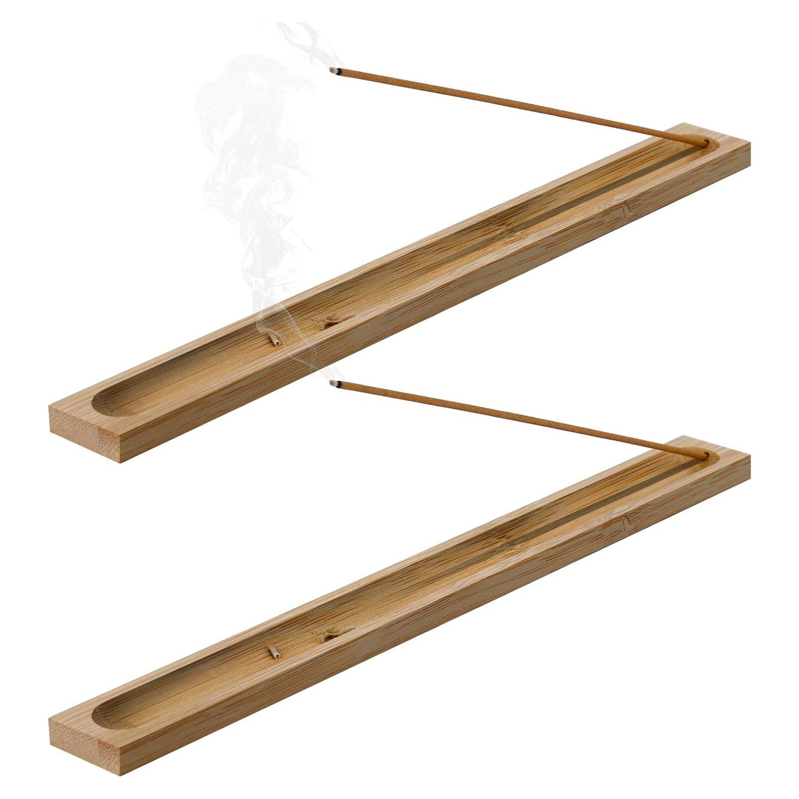 Soporte de Incienso de Bambú Natural SIGZKK - 2 Piezas