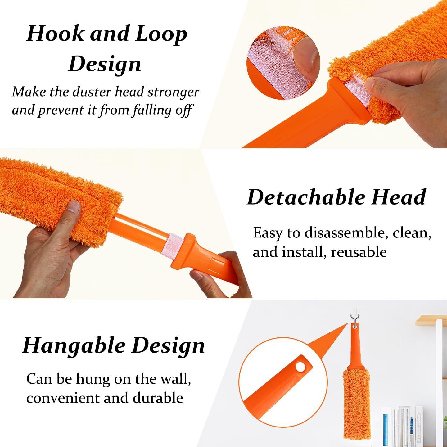 Paquete de 4 Plumeros Reutilizables HSHTTKL 35.5 cm Microfibra