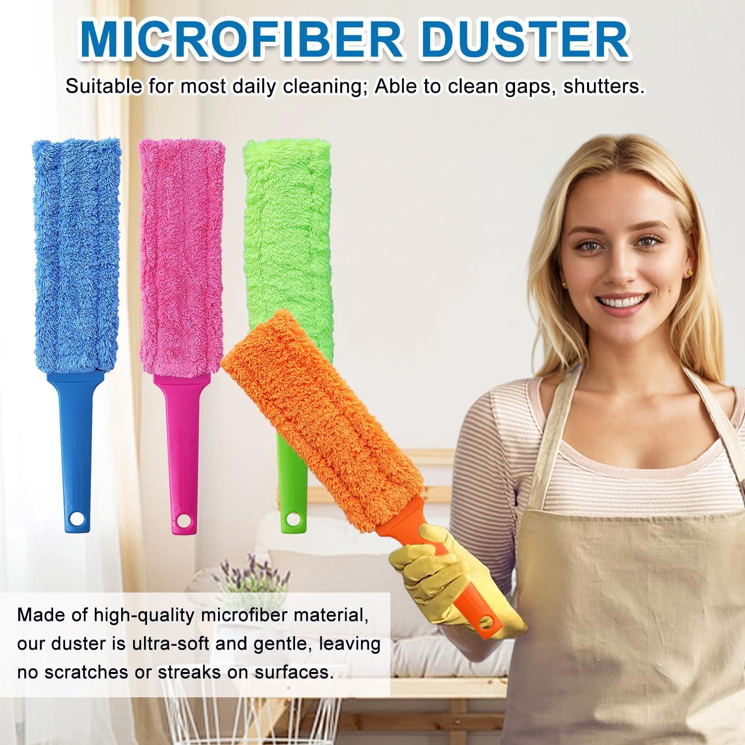 Paquete de 4 Plumeros Reutilizables HSHTTKL 35.5 cm Microfibra