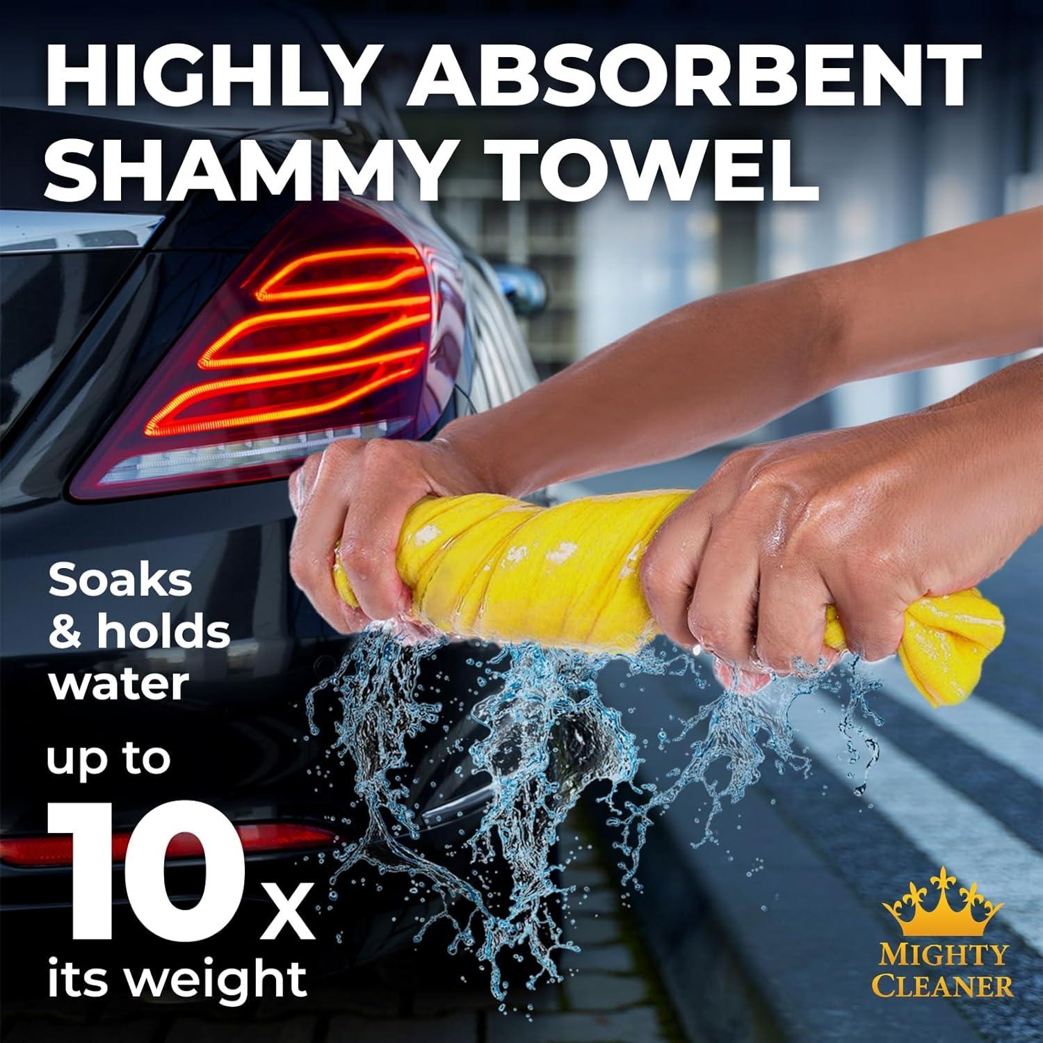Paño Shammy Premium Mighty Cleaner 66x43cm Absorbente Sin Rayones