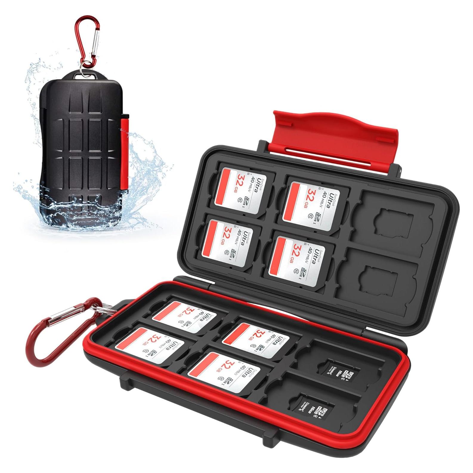 Funda Protectora Kiorafoto para 12 Tarjetas SD y Micro SD