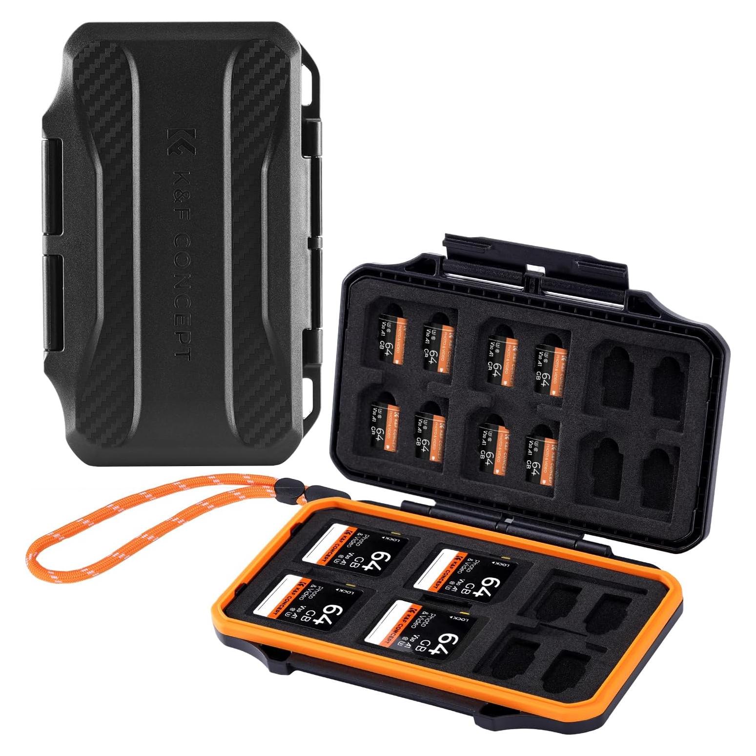 Estuche K&F Concept para 36 Tarjetas SD y Micro SD Resistente