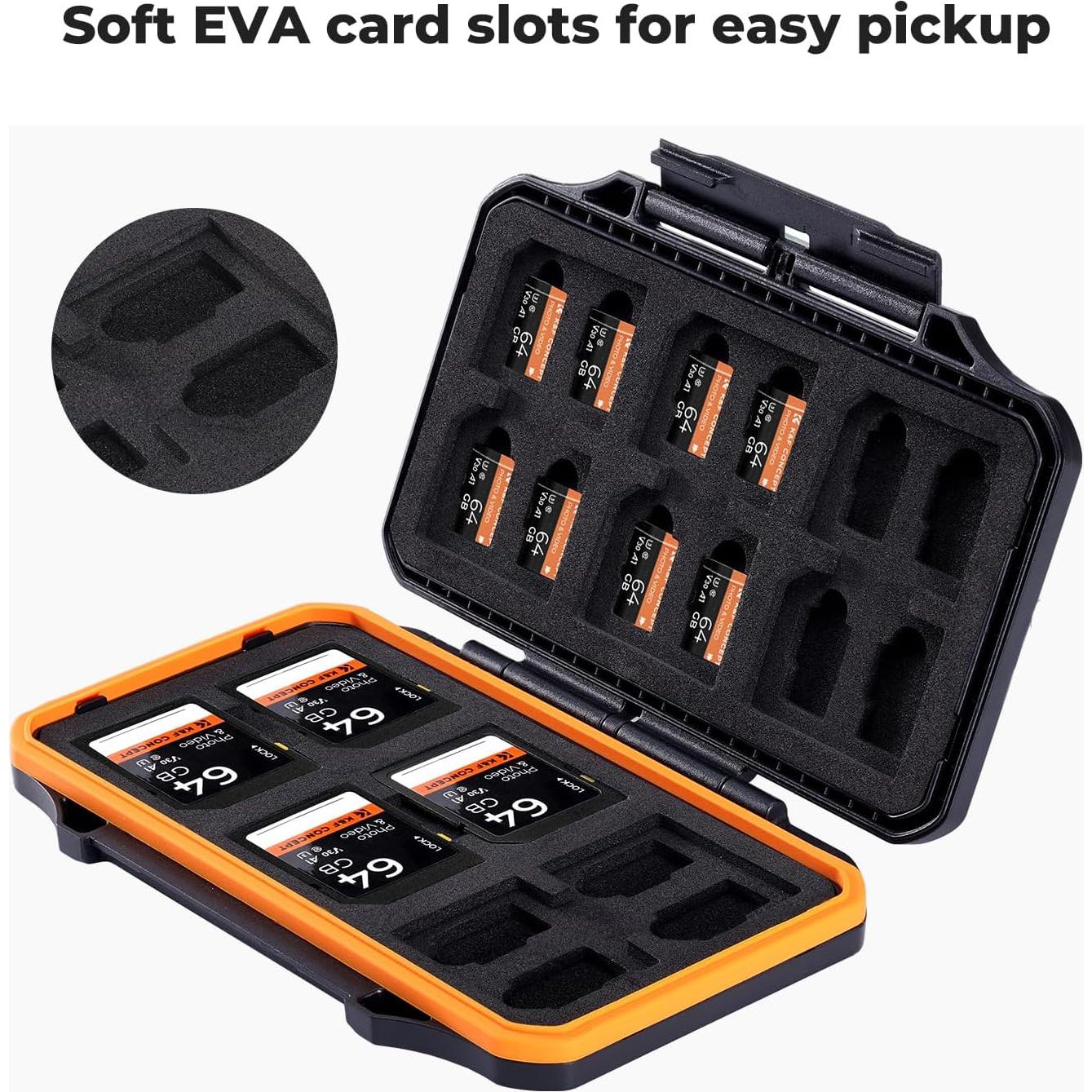 Estuche K&F Concept para 36 Tarjetas SD y Micro SD Resistente