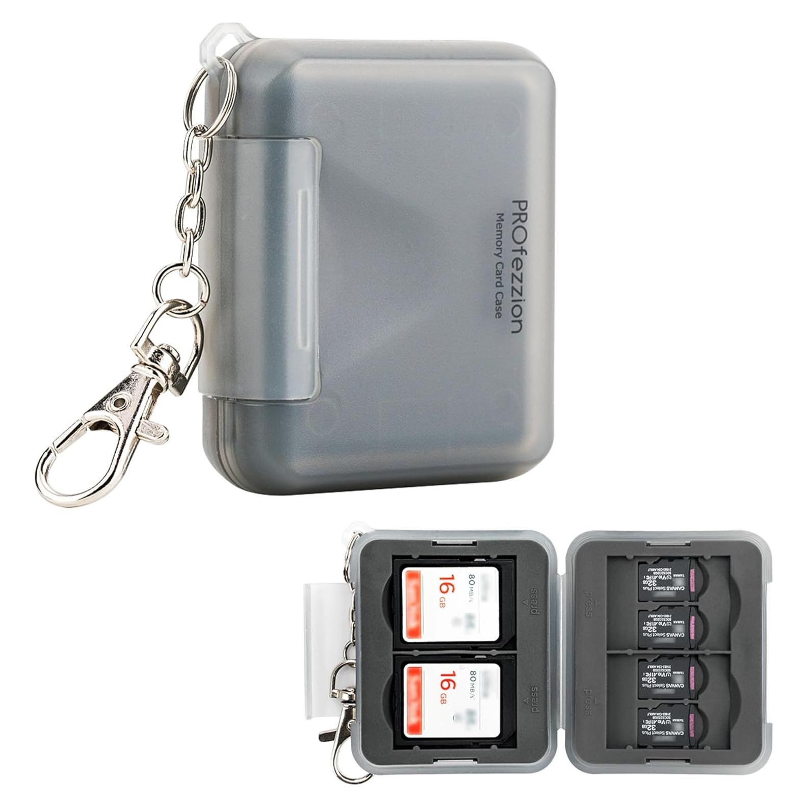 Funda para Tarjetas SD PROfezzion Resistente al Agua 12 Ranuras