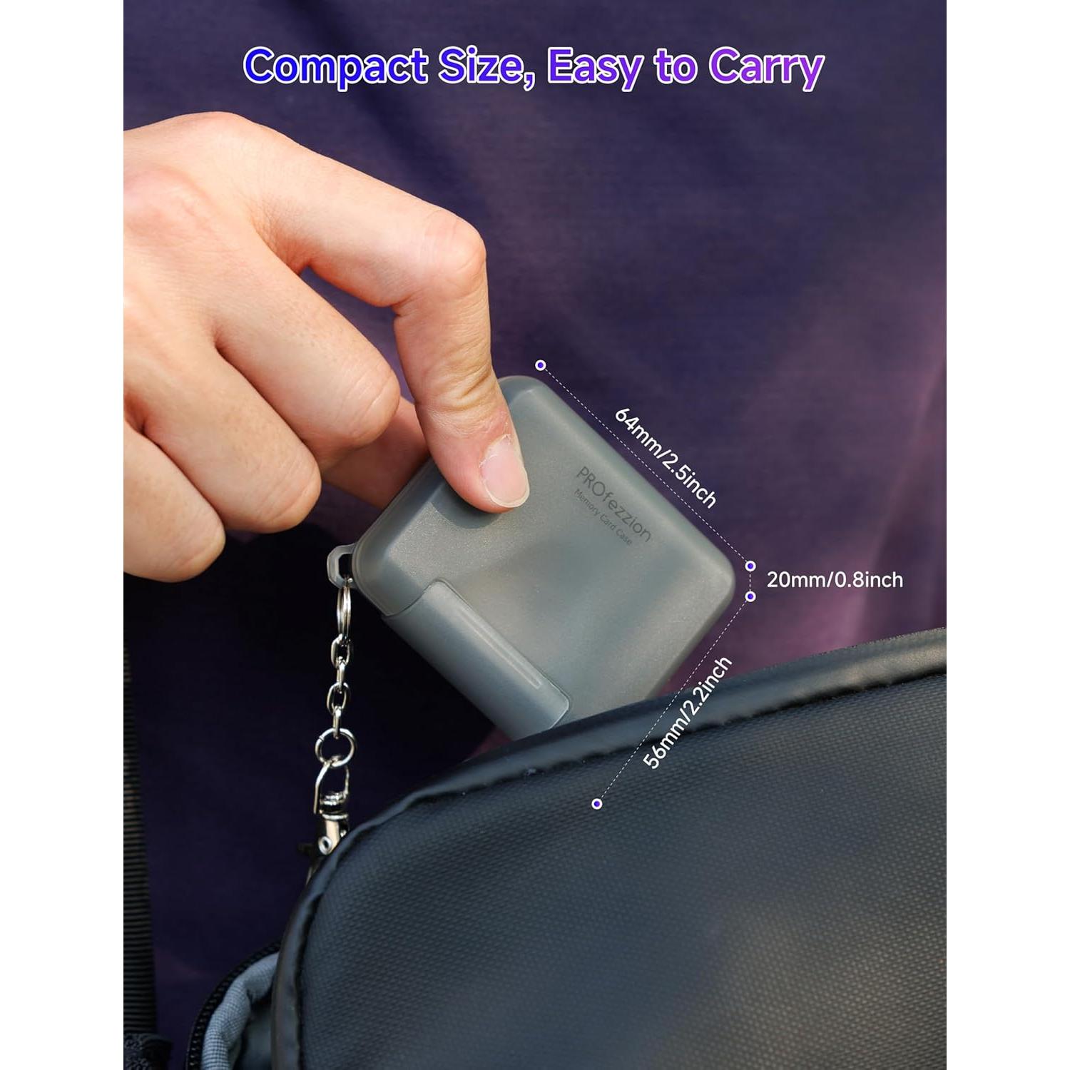 Funda para Tarjetas SD PROfezzion Resistente al Agua 12 Ranuras