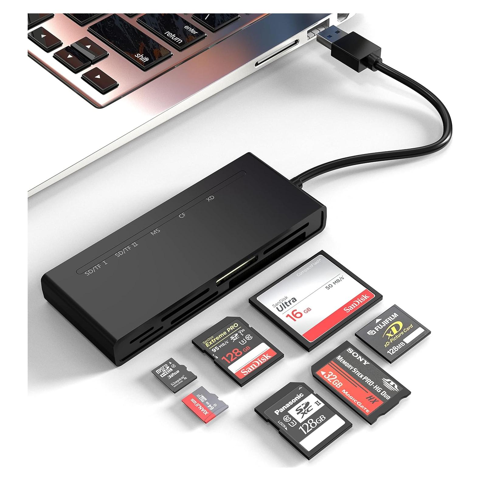 Lector de Tarjetas USB 3.0 Yeemie Pro 7-en-1 Alta Velocidad