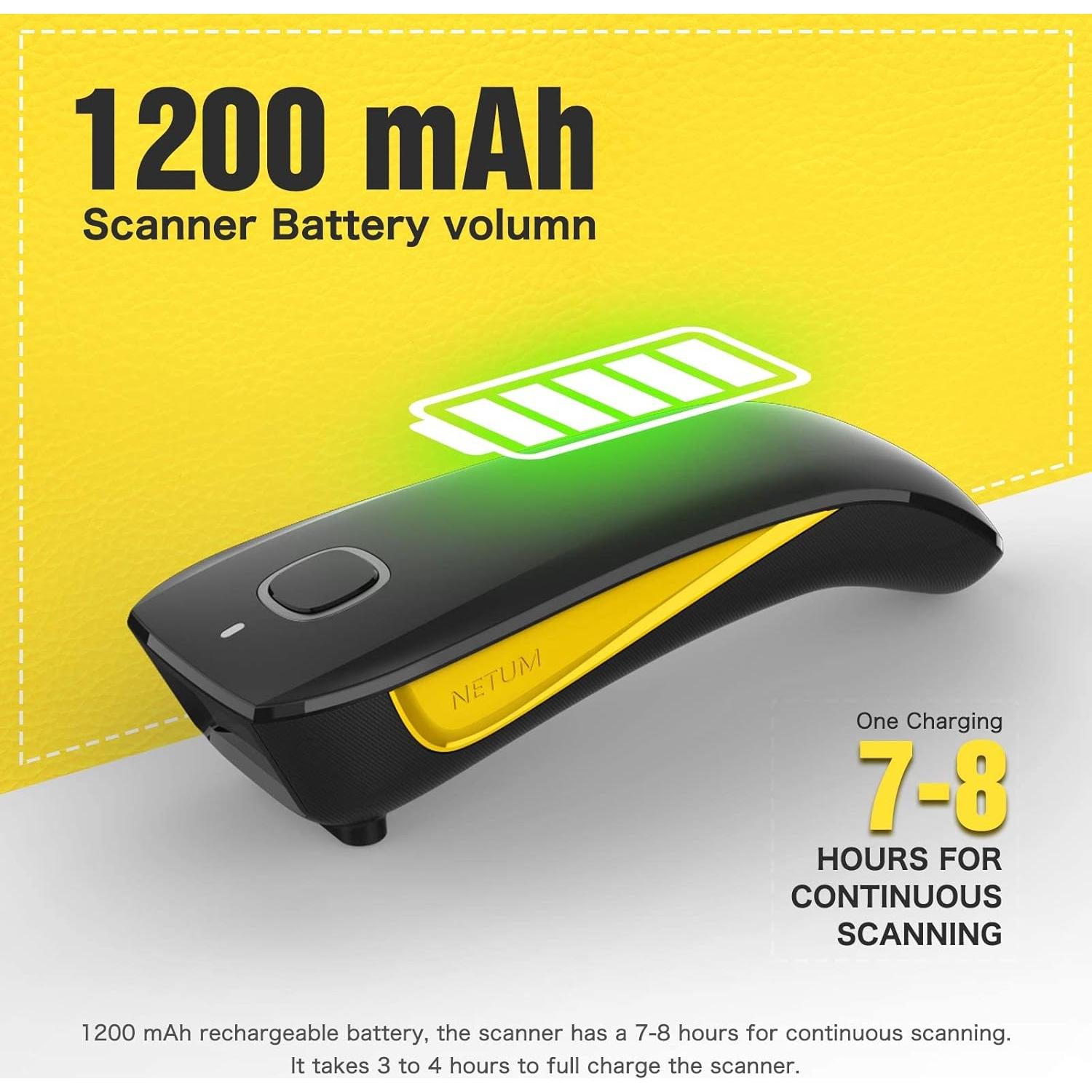 Escáner de Código QR NETUM C750 Inalámbrico 1D 2D Bluetooth