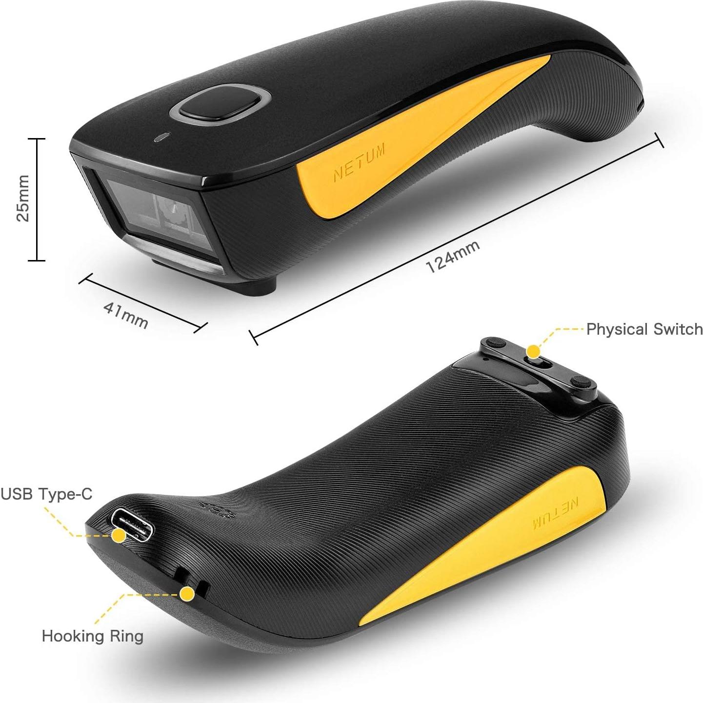 Escáner de Código QR NETUM C750 Inalámbrico 1D 2D Bluetooth