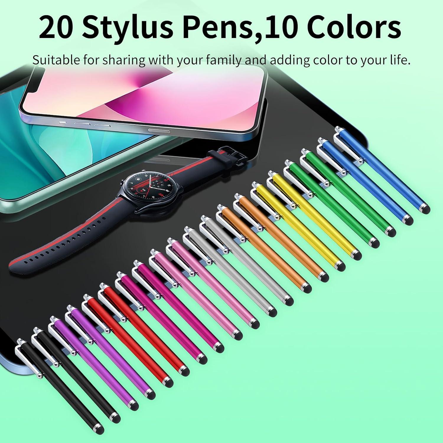 Paquete de 20 Bolígrafos Stylus YITIAOXIAOYU para Pantallas Táctiles