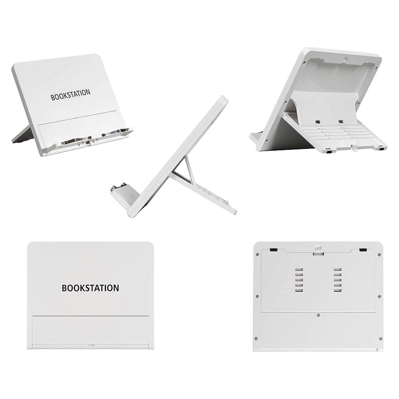 Mesa de Lectura Portátil BOOKSTATION Blanca 27x21 cm