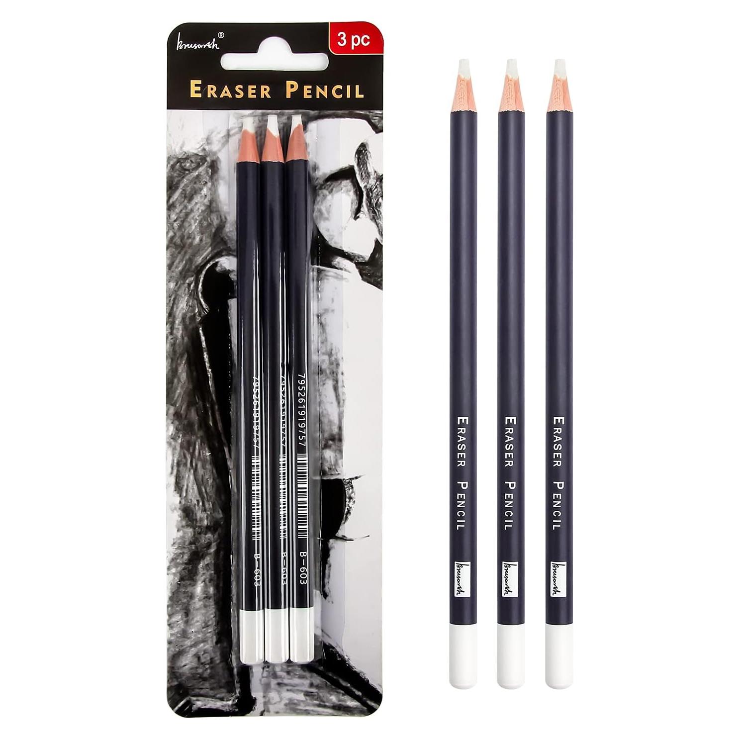 Juego de Gomas de Borrar Brusarth - 3 Piezas para Dibujo Fino
