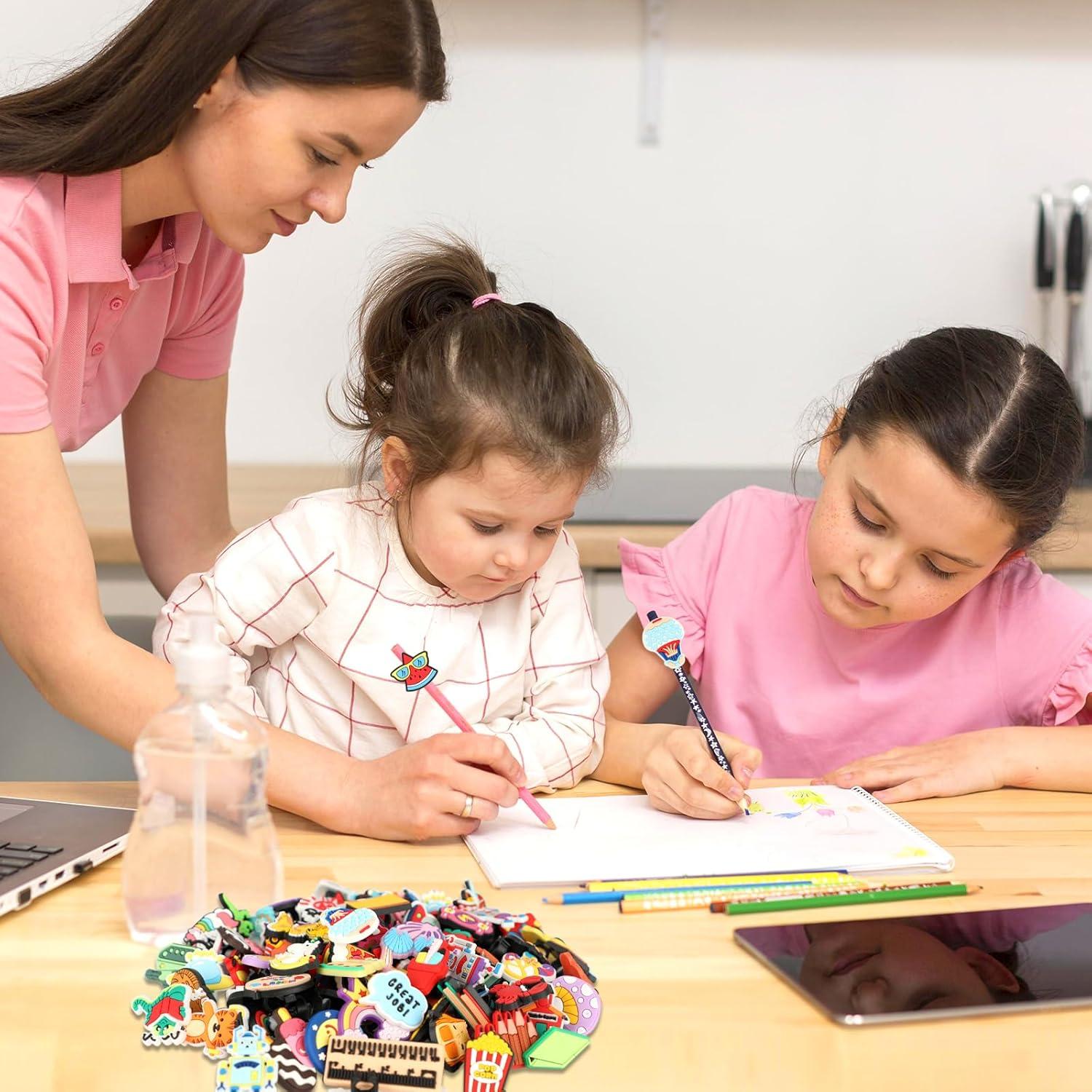 120 Decoraciones para Punta de Lápiz HIKIMA Multicolor