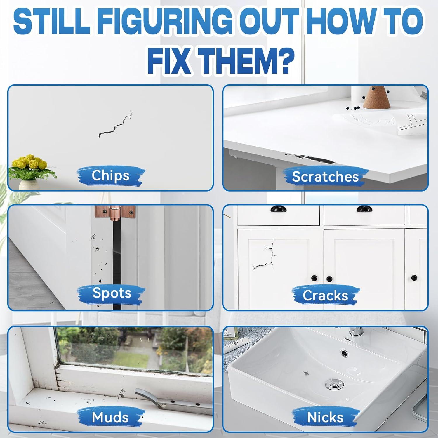 Pintura Blanca para Reparaciones Clennaner 1.5 Oz Semi-Brillante