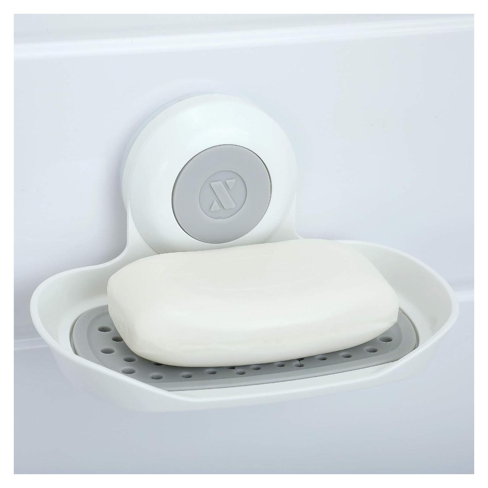 Soporte de Jabón SlipX Solutions con Ventosa Blanco 1 Pz