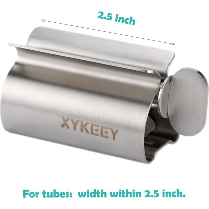 Exprimidor de Tubo de Pasta de Dientes XYKEEY - Metal Plata