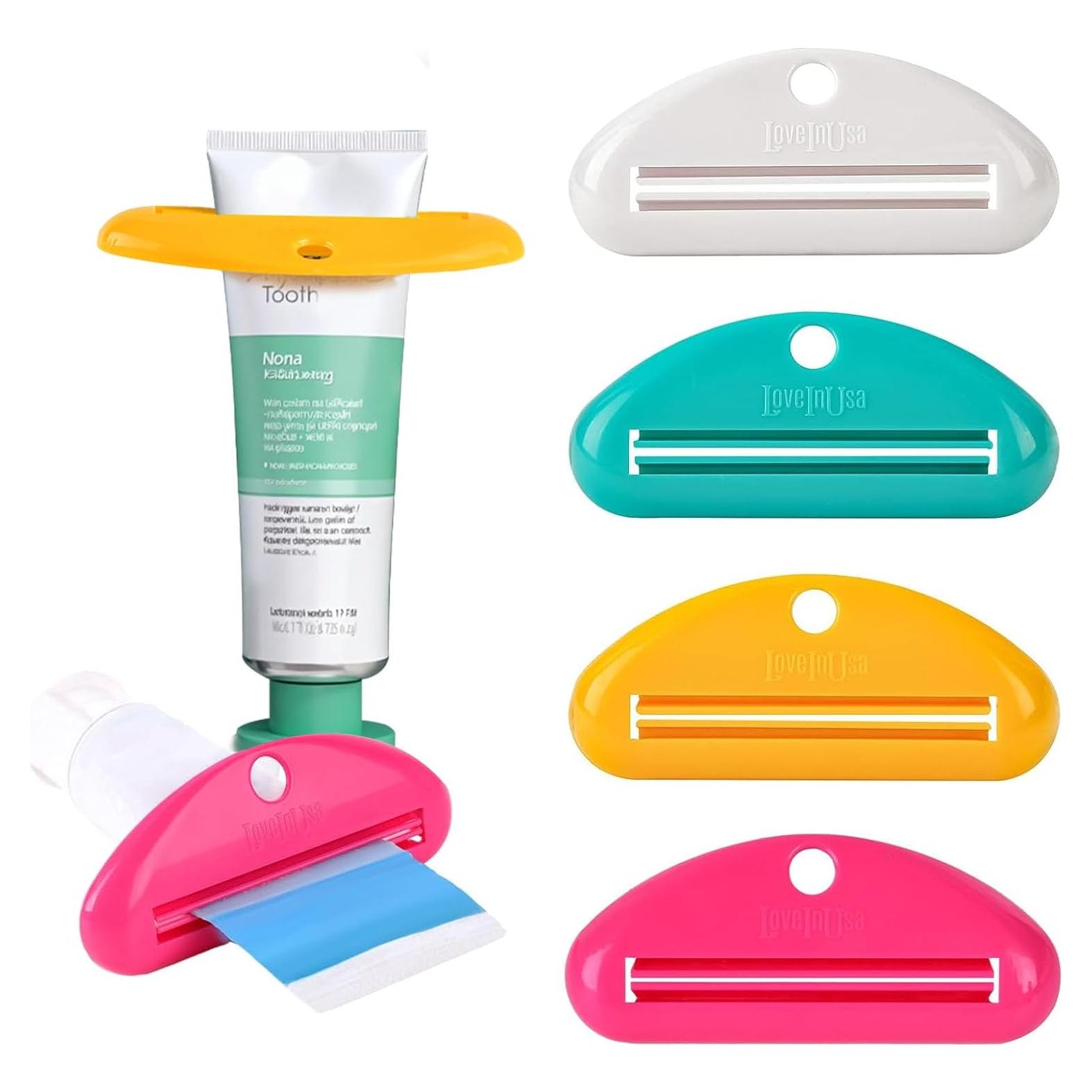 Exprimidor de Pasta de Dientes LOVEINUSA - 4 Colores, 8.9x3.6cm
