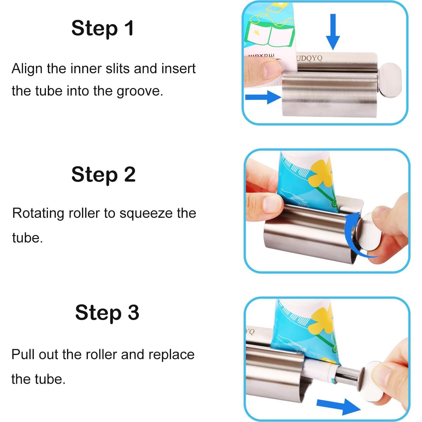 Exprimidor de Tubo de Acero Inoxidable YIERMA - Paquete de 3