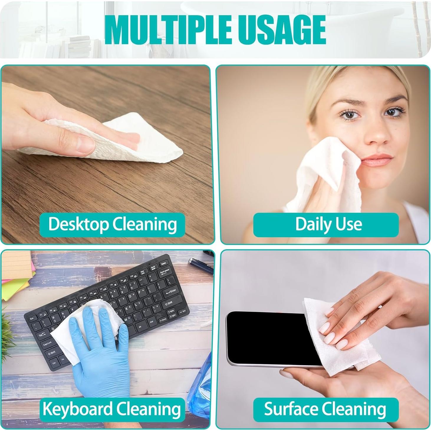 100 Toallas Comprimidas Desechables Khrgovd - Portátiles 20x22 cm