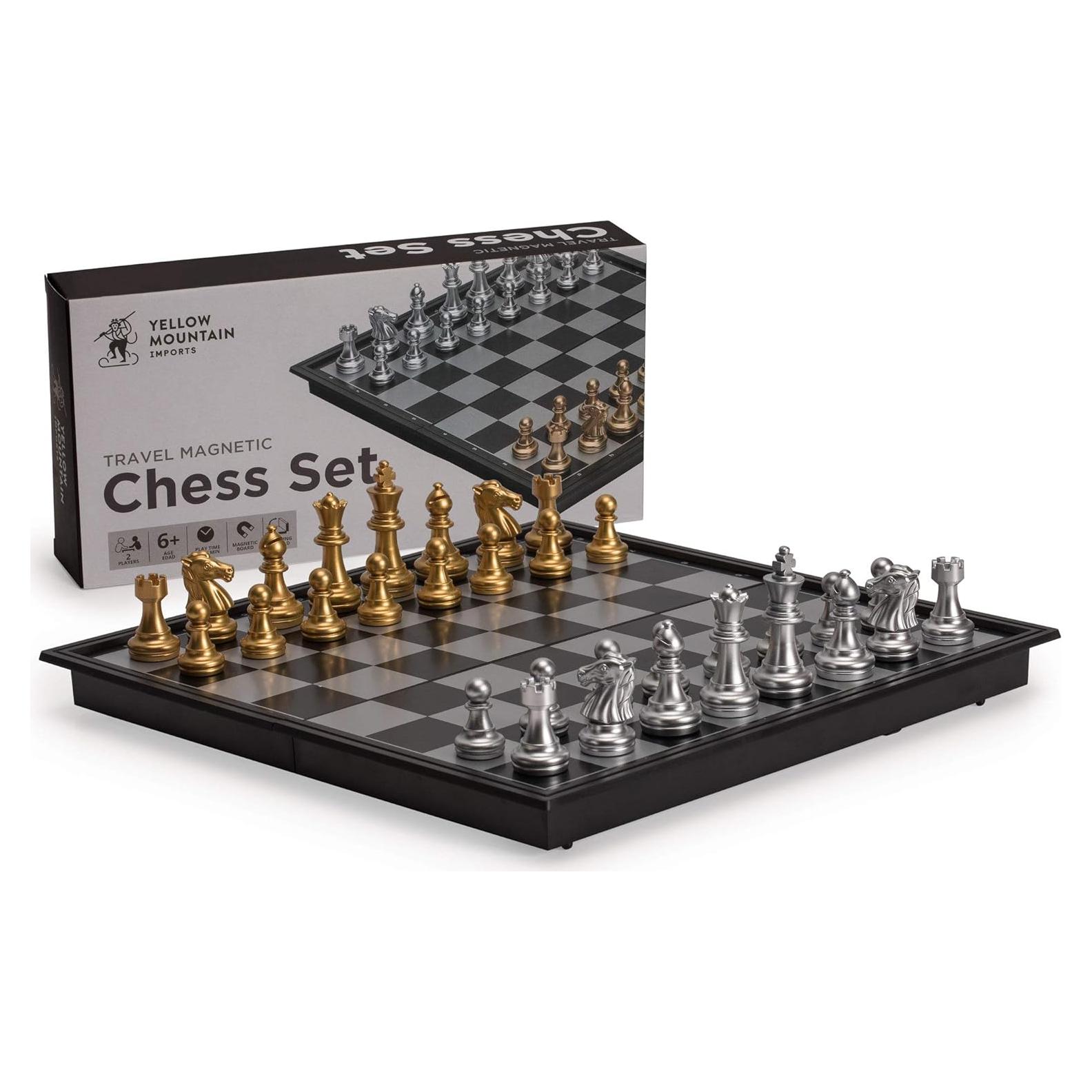 Juego de Ajedrez Magnético de Viaje Yellow Mountain 25 cm
