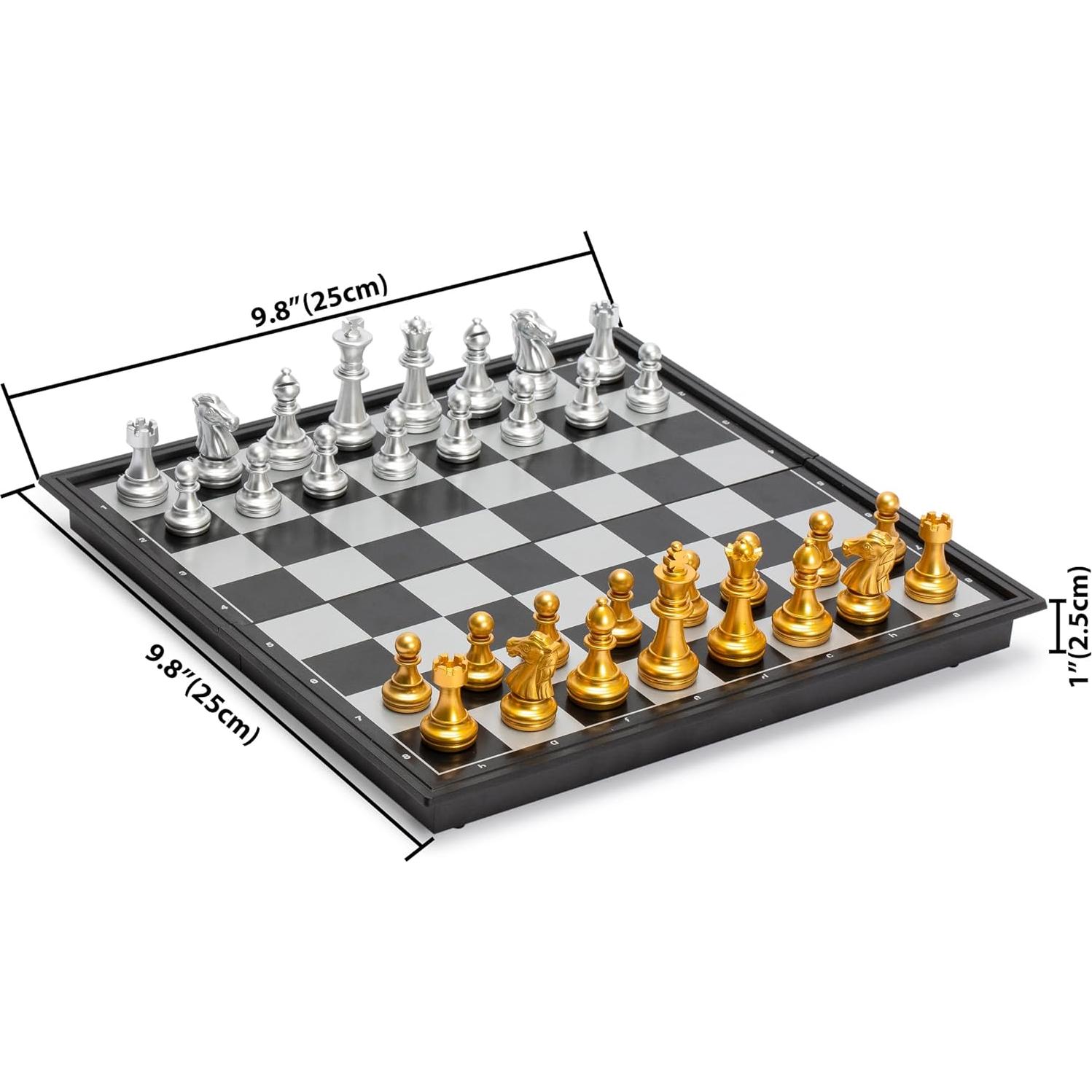 Juego de Ajedrez Magnético de Viaje Yellow Mountain 25 cm