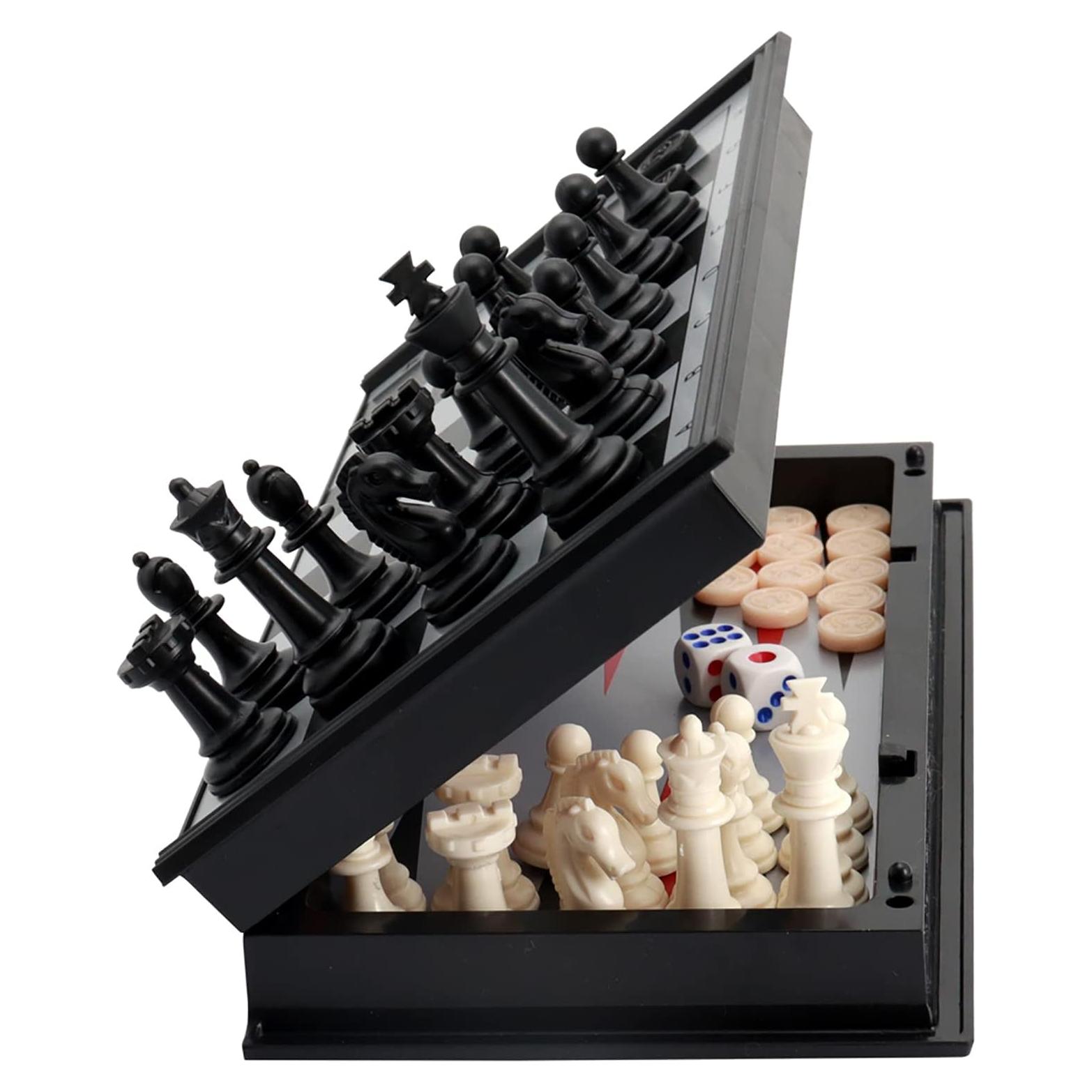 Set de Ajedrez Magnético 3 en 1 KAILE 25.4 cm Viaje