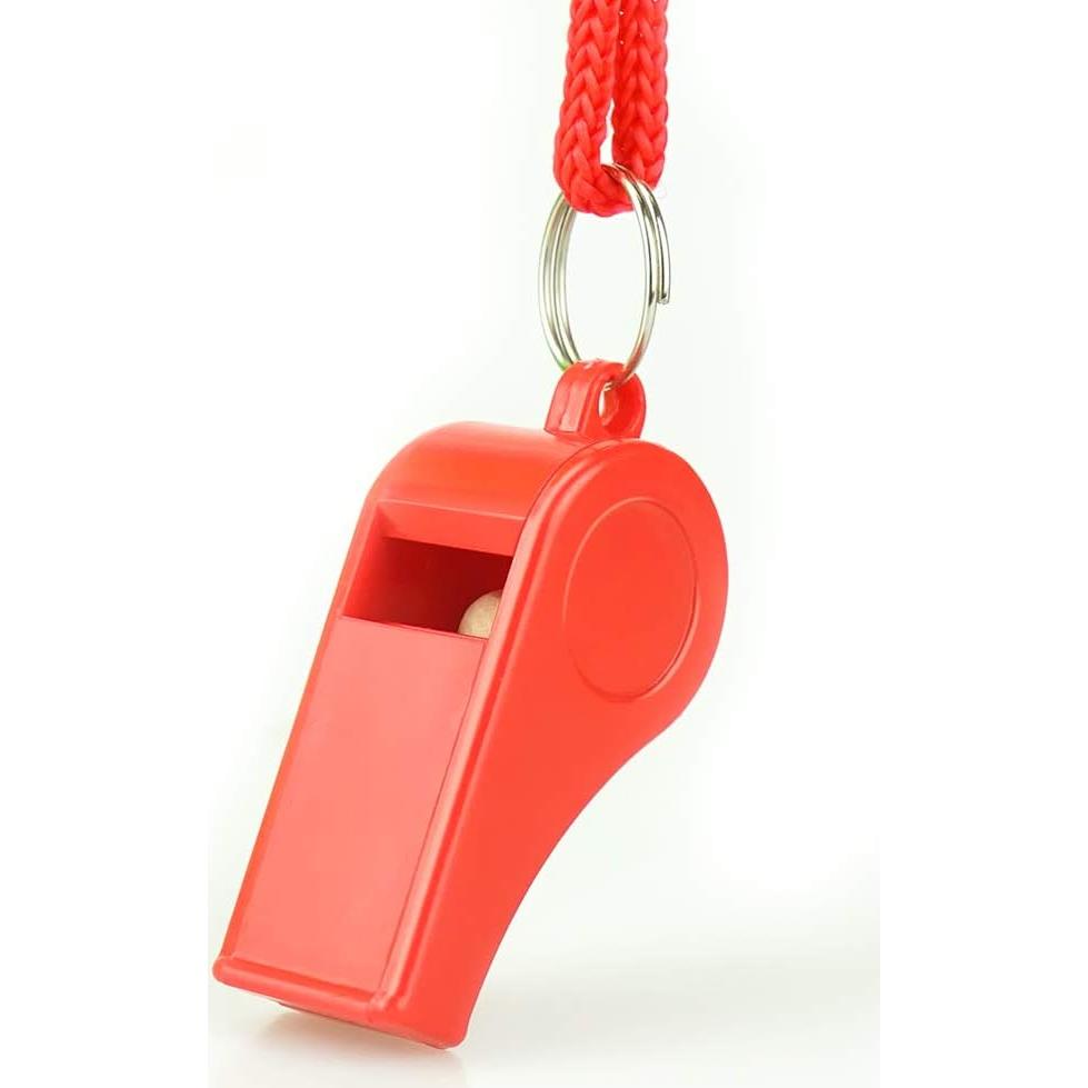 Silbatos de Emergencia Rojos Hipat - 2 Piezas con Cordón