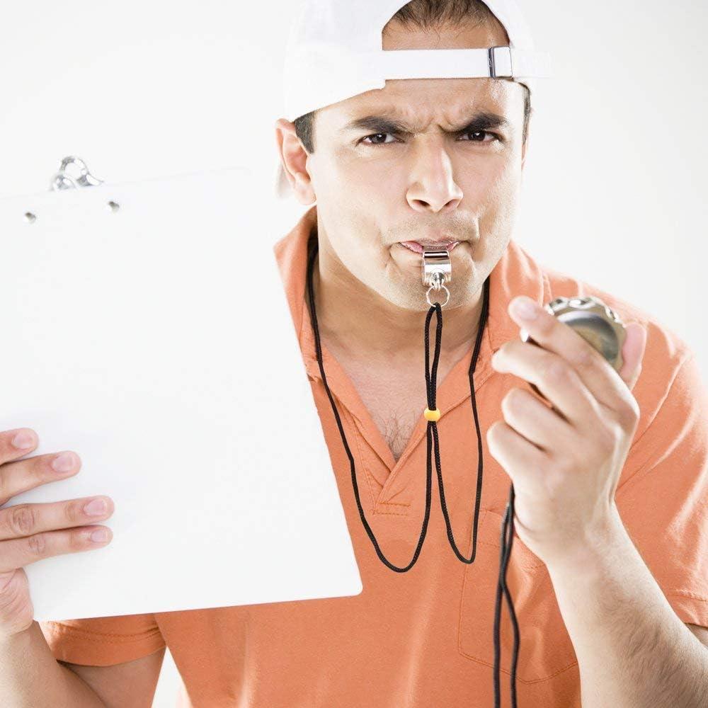 Silbato Deportivo Acero Inoxidable Hipat - 2 Piezas con Cordón