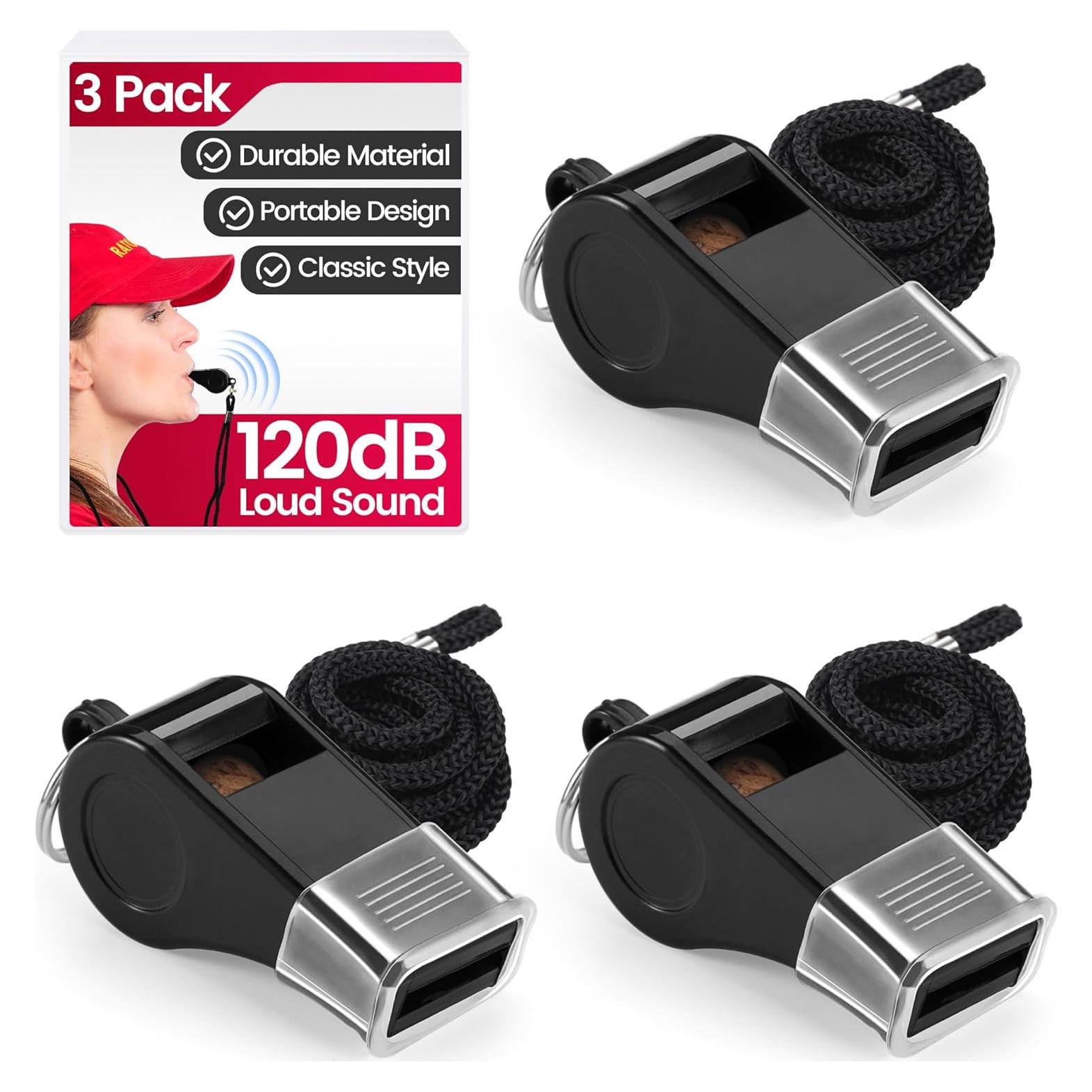 Silbato SPORTIC 3 Paquete Plástico 120dB para Entrenadores